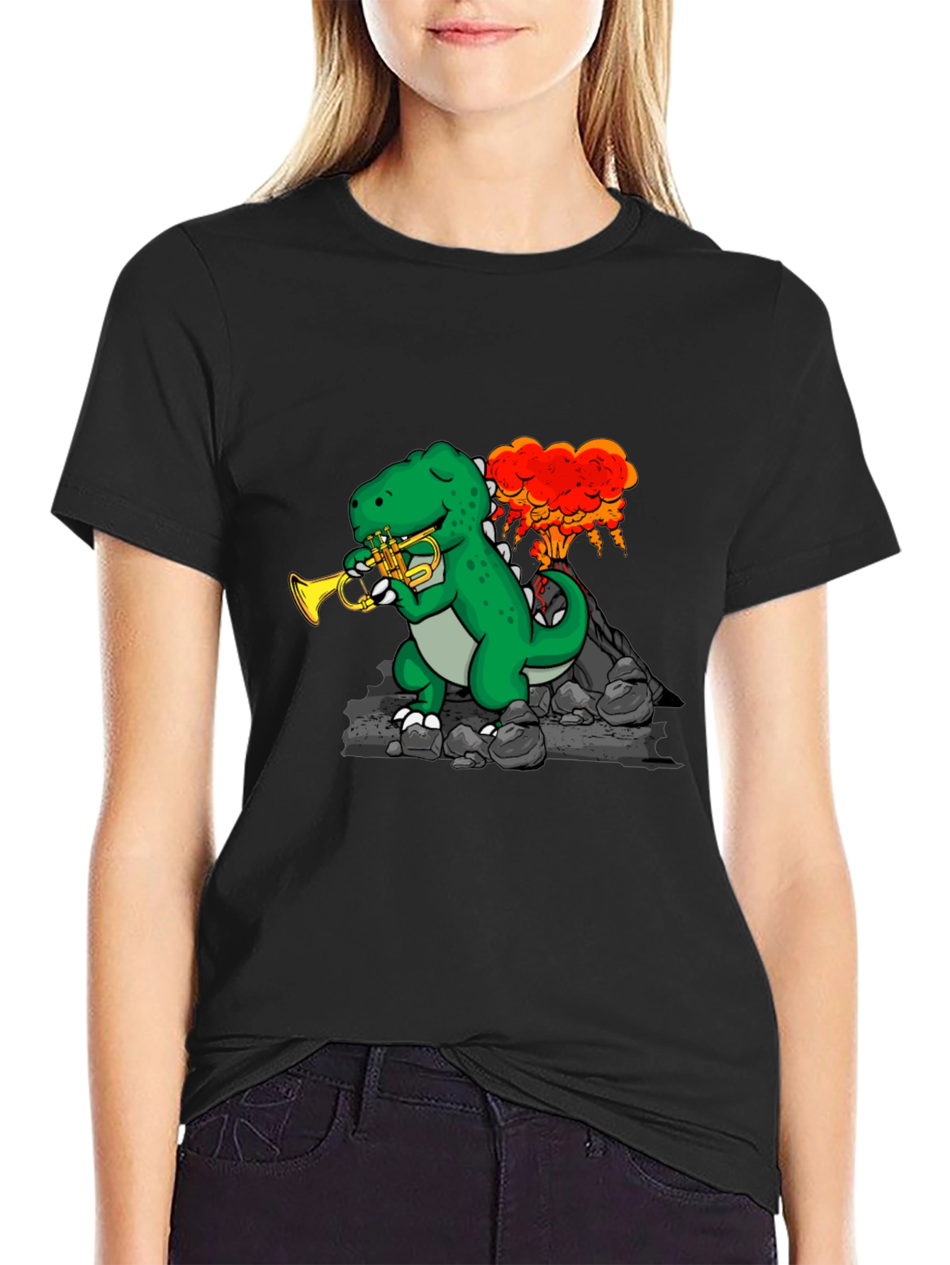 T-Rex Trumpet Volcano Tee