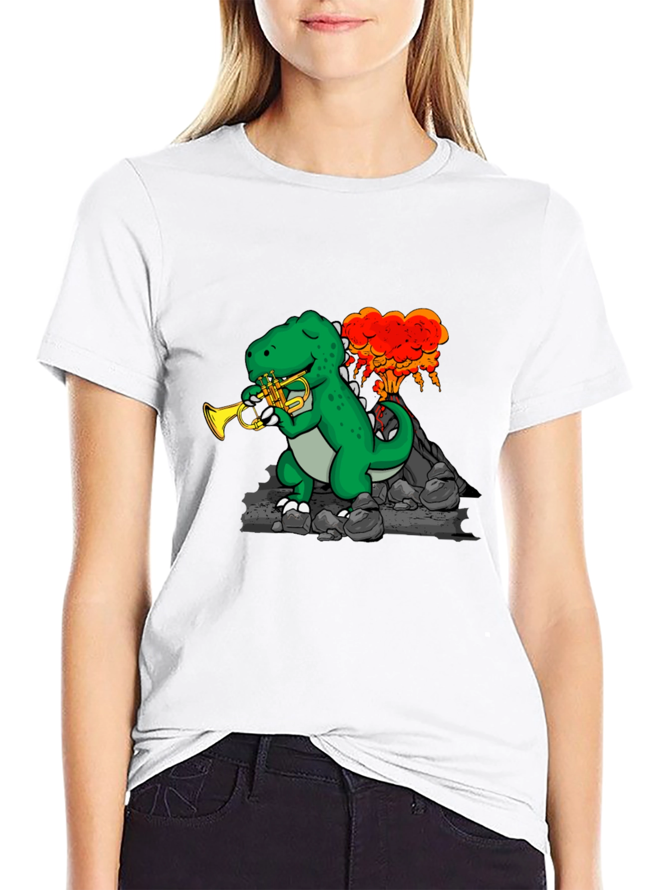 T-Rex Trumpet Volcano Tee