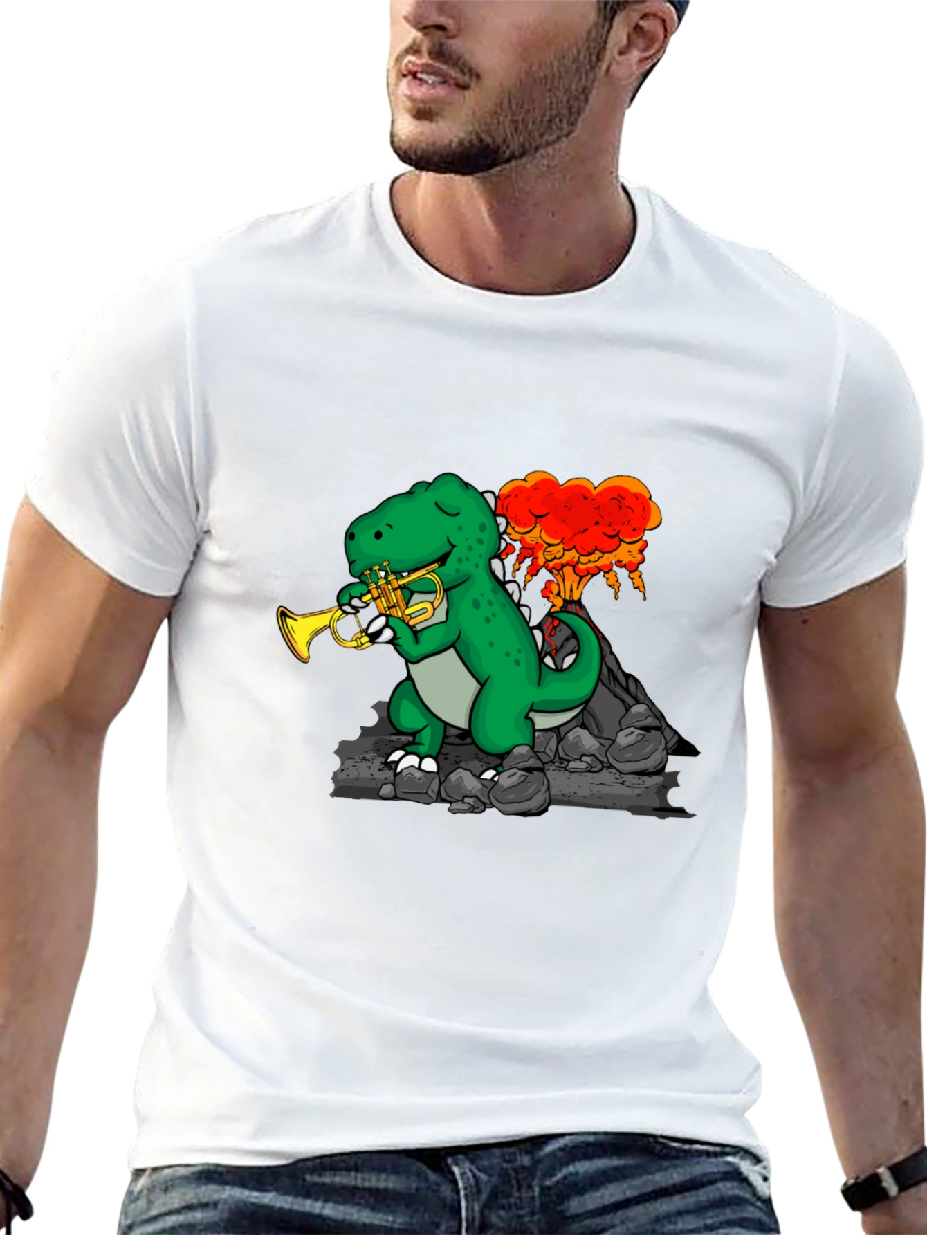 T-Rex Trumpet Volcano Tee