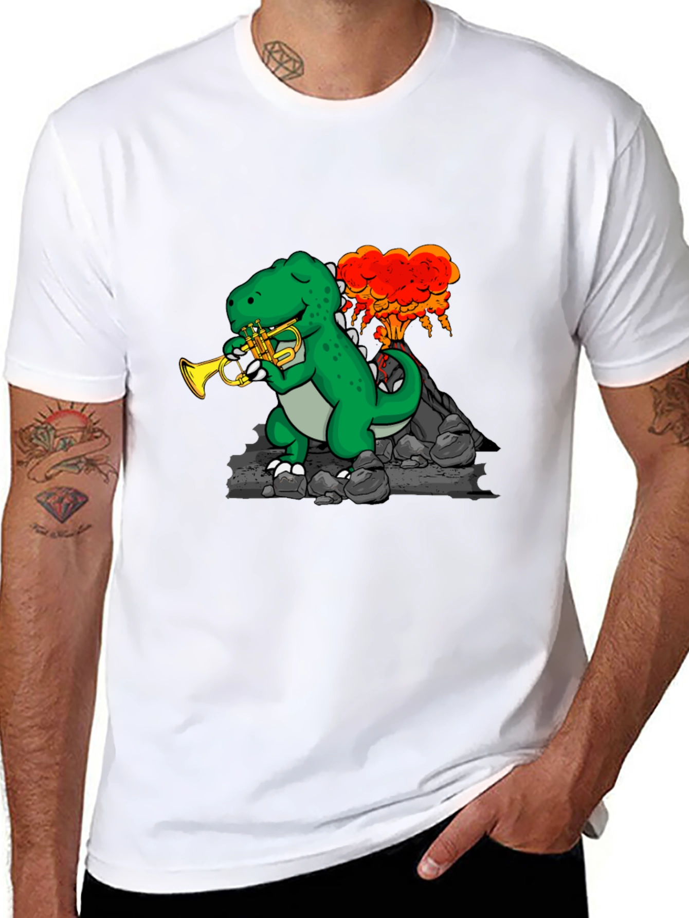 T-Rex Trumpet Volcano Tee