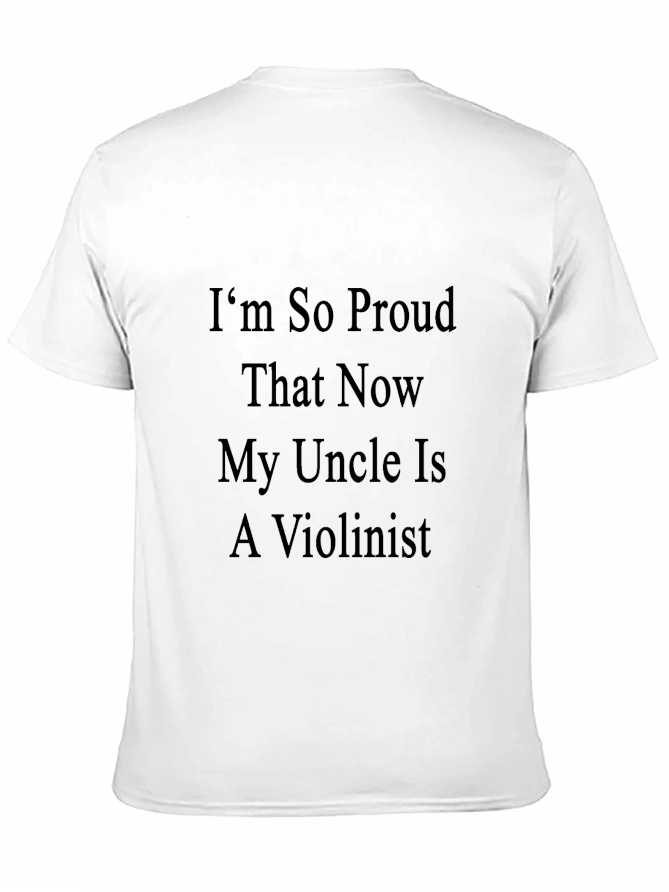 Proud Violinist Uncle Graphic Tee - Black Cotton T-Shirt