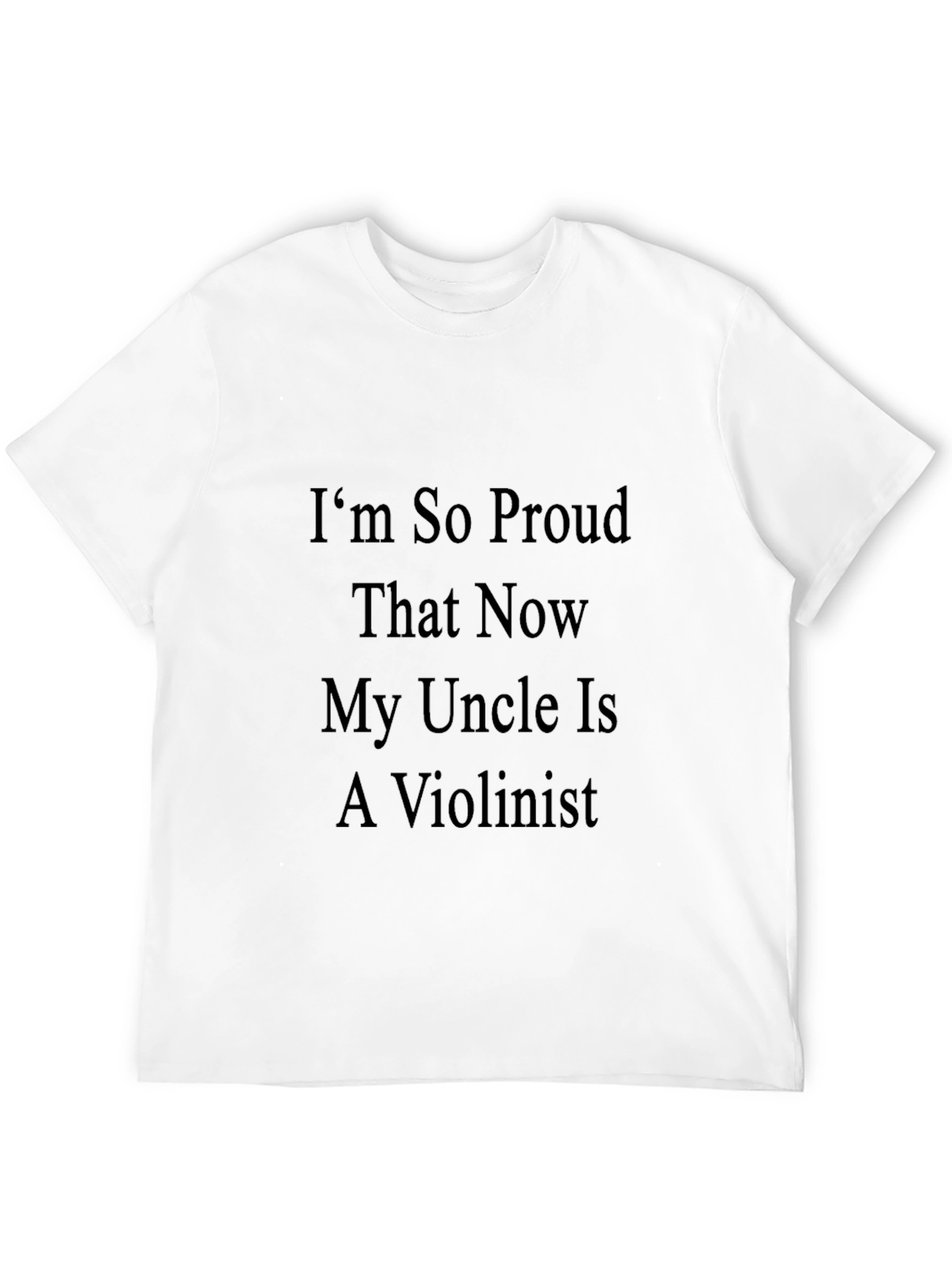Proud Violinist Uncle Graphic Tee - Black Cotton T-Shirt