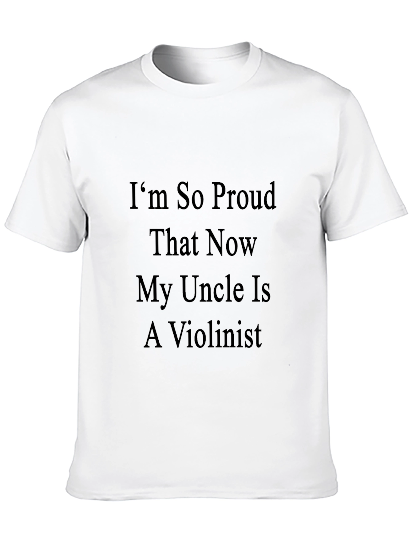 Proud Violinist Uncle Graphic Tee - Black Cotton T-Shirt