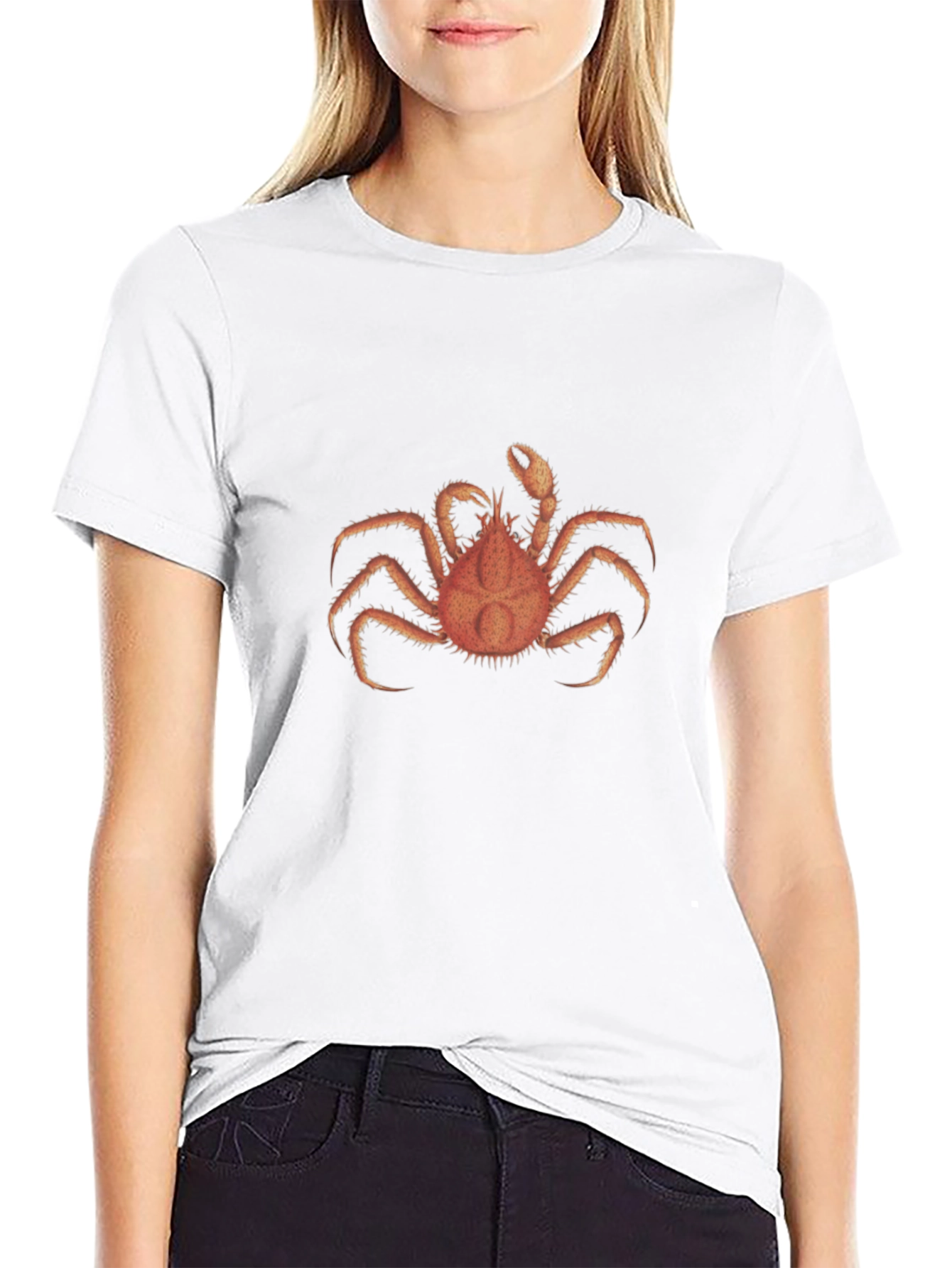 Crab Graphic Tee - Soft Black Cotton T-Shirt