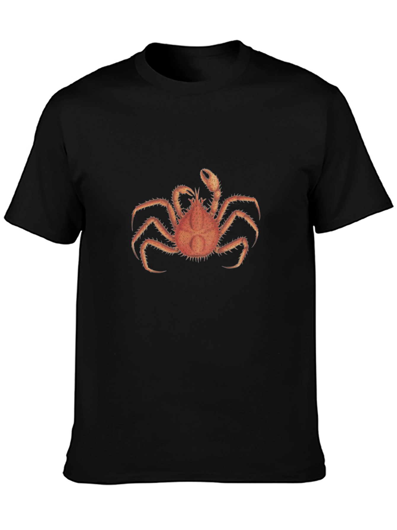 Crab Graphic Tee - Soft Black Cotton T-Shirt