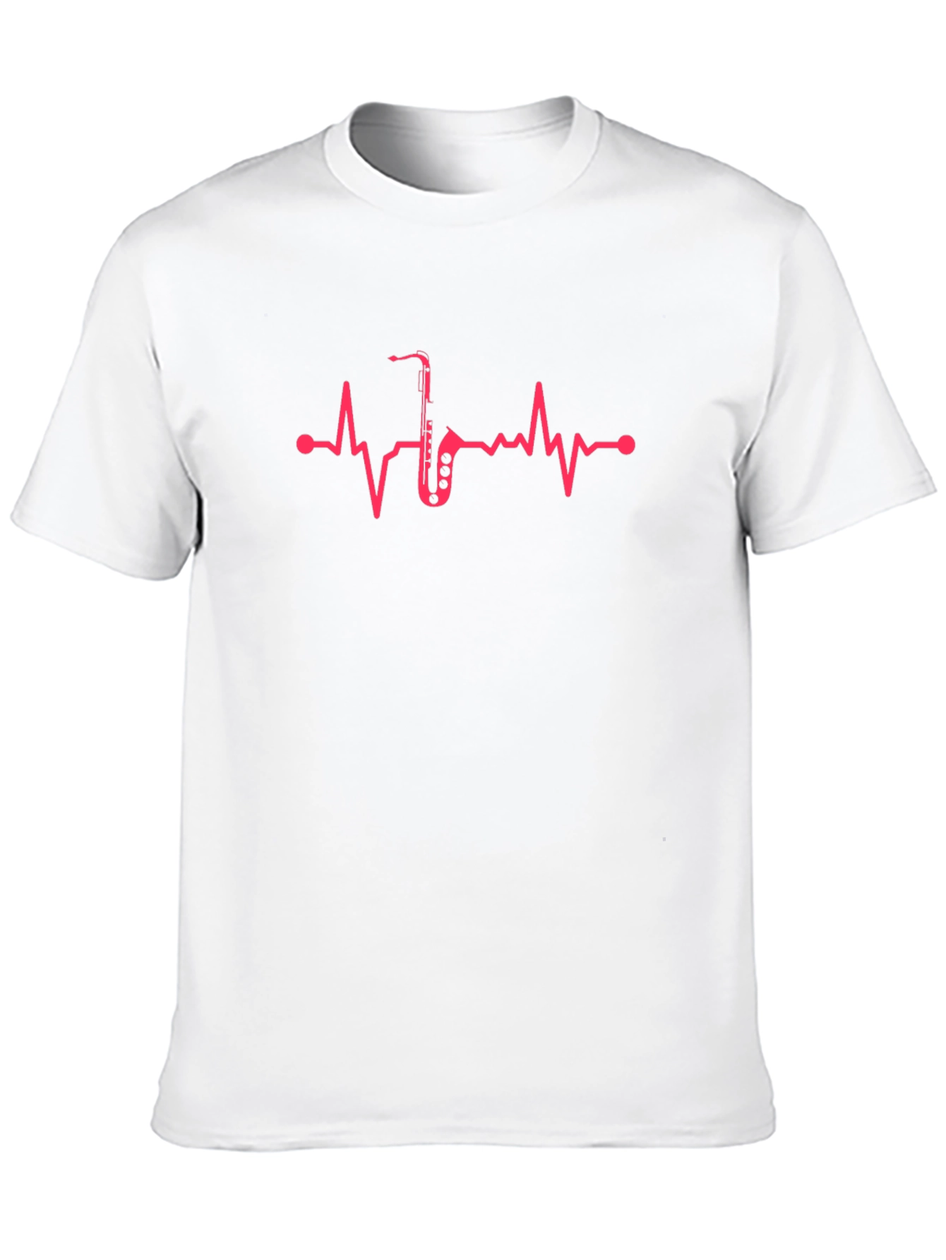 Saxophone Heartbeat Graphic Tee - Musician T-Shirt