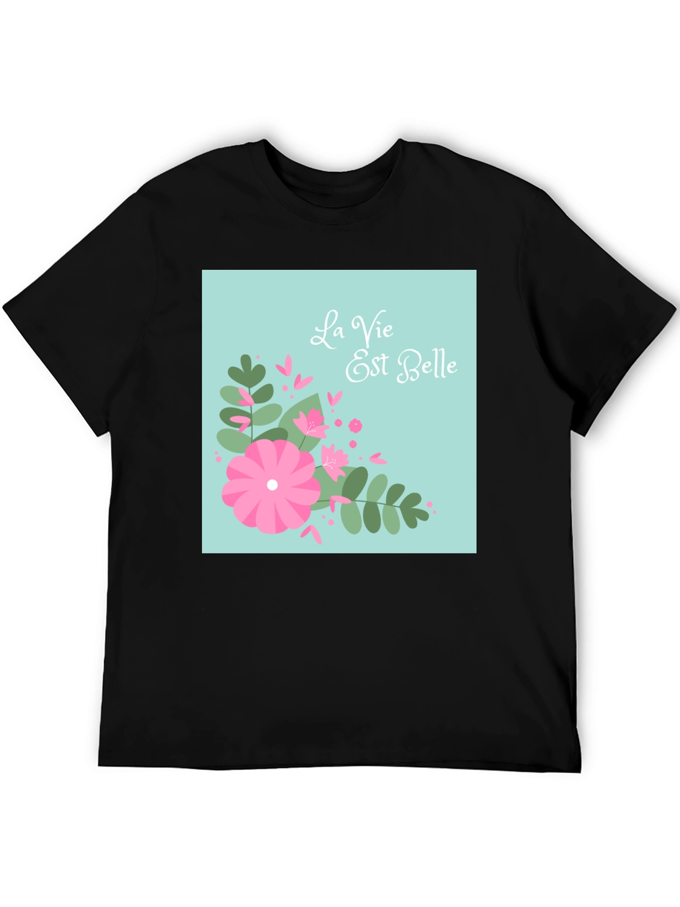 La Vie Est Belle Graphic Tee - Black