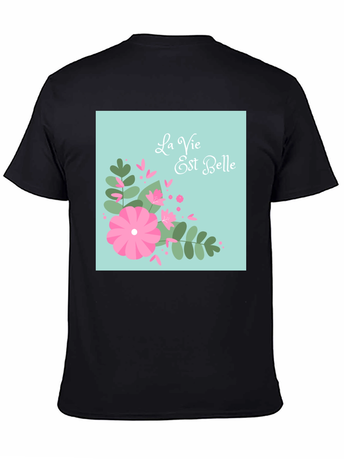 La Vie Est Belle Graphic Tee - Black