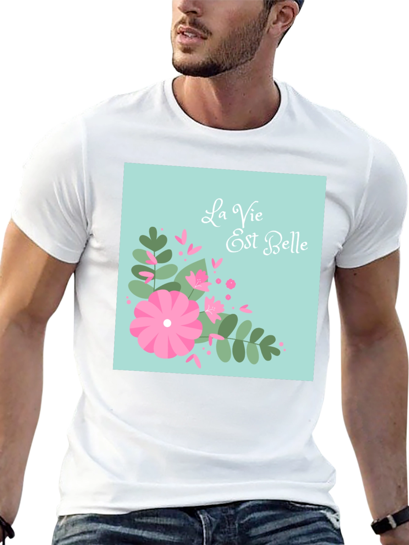 La Vie Est Belle Graphic Tee - Black