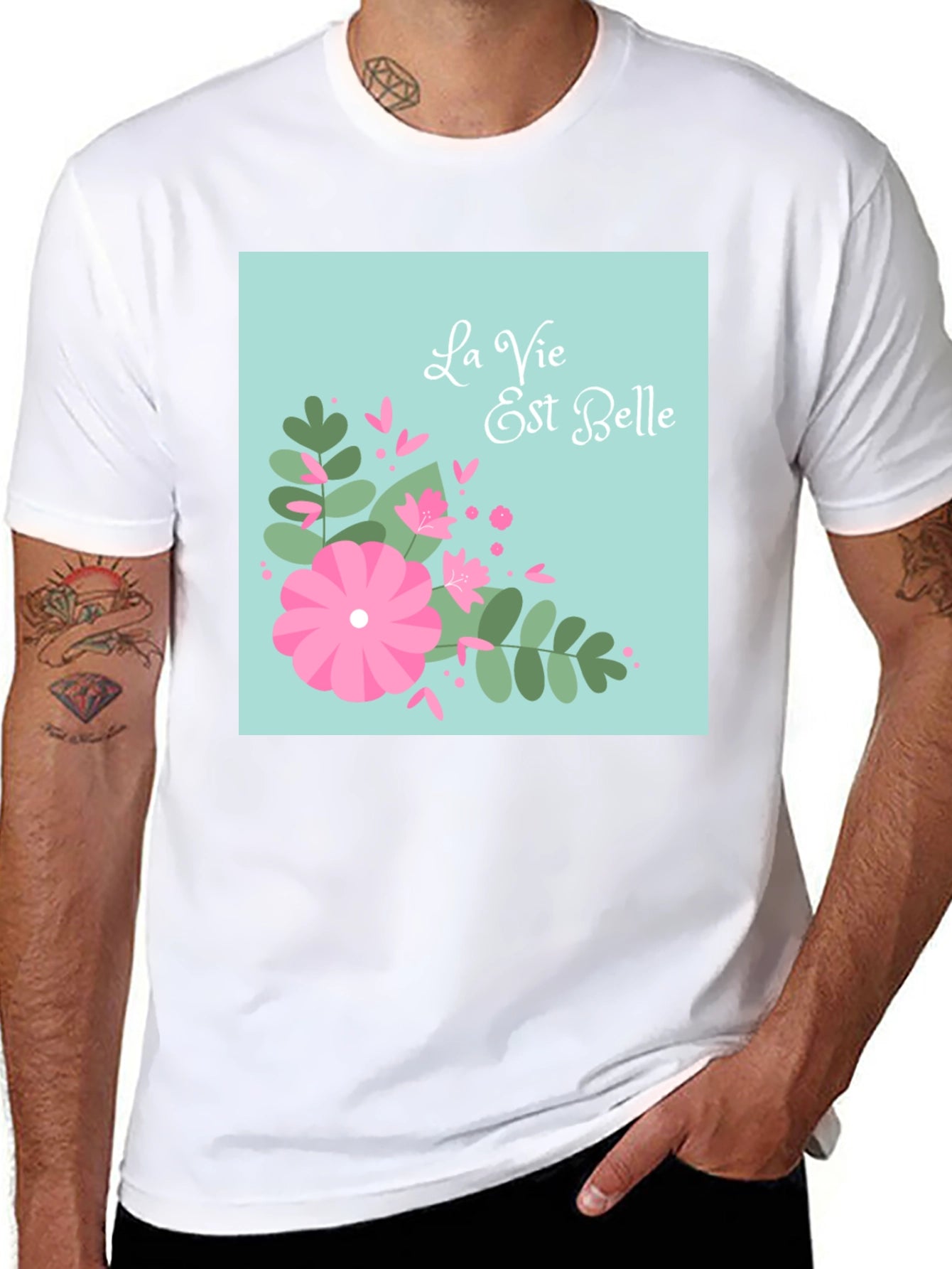 La Vie Est Belle Graphic Tee - Black