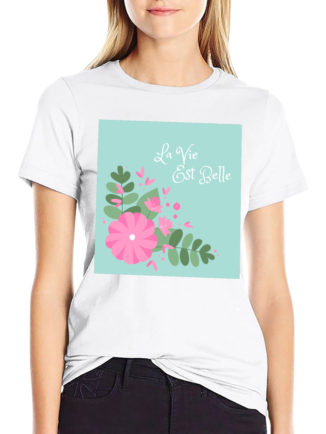La Vie Est Belle Graphic Tee - Black