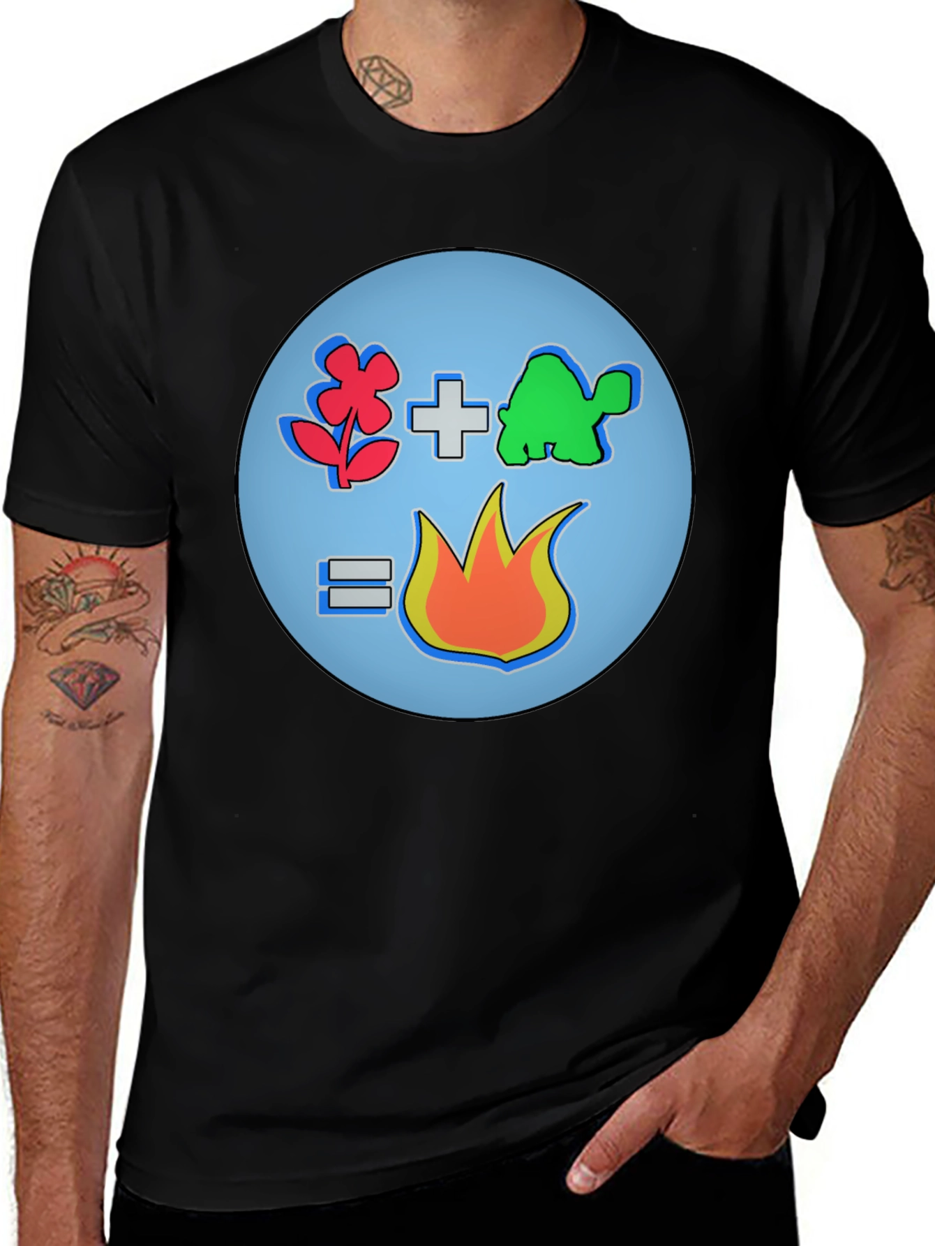 Flower Plus Turtle Equals Fire T-Shirt