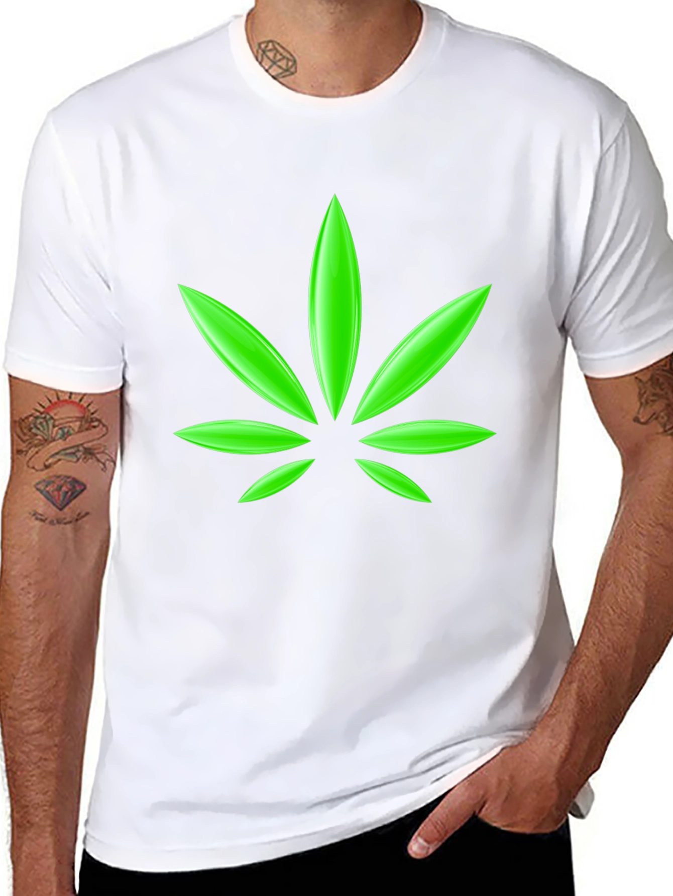 Cannabis Leaf Graphic T-Shirt - Casual Comfort