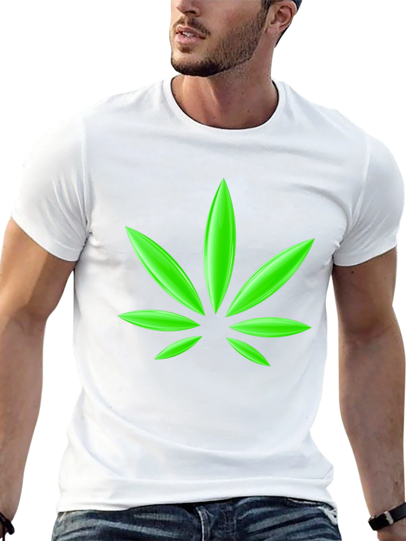 Cannabis Leaf Graphic T-Shirt - Casual Comfort