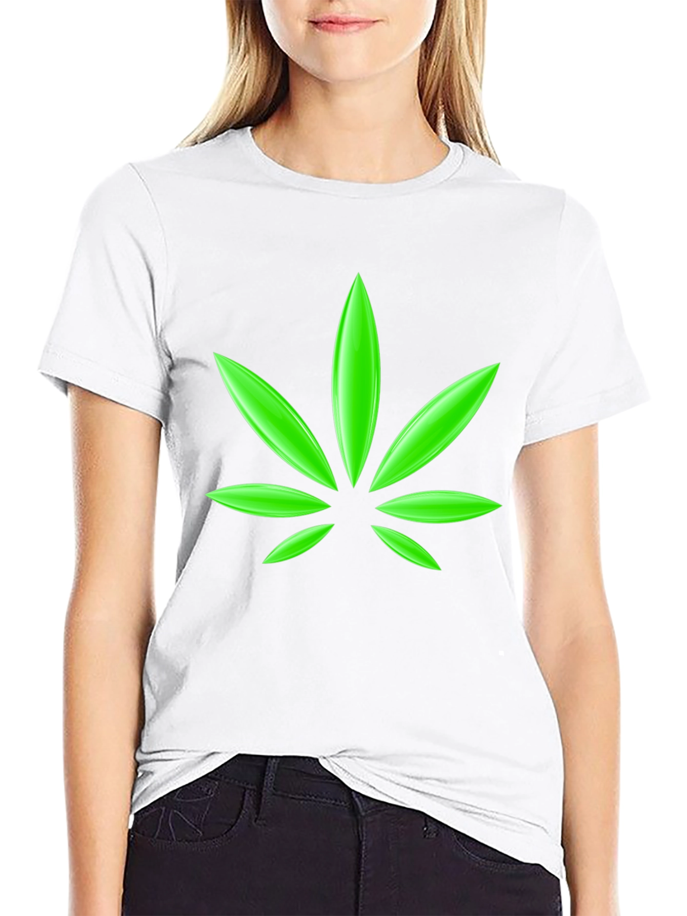 Cannabis Leaf Graphic T-Shirt - Casual Comfort