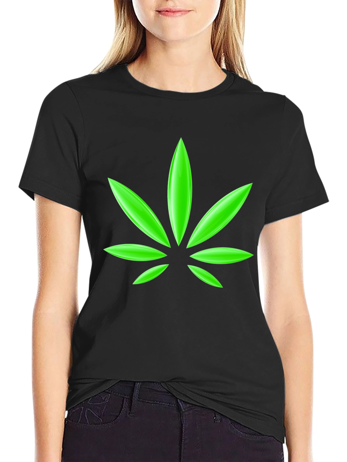 Cannabis Leaf Graphic T-Shirt - Casual Comfort