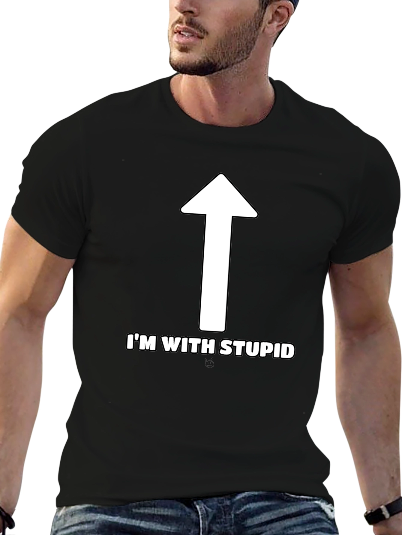 Im With Stupid T-Shirt - Funny Novelty Tee