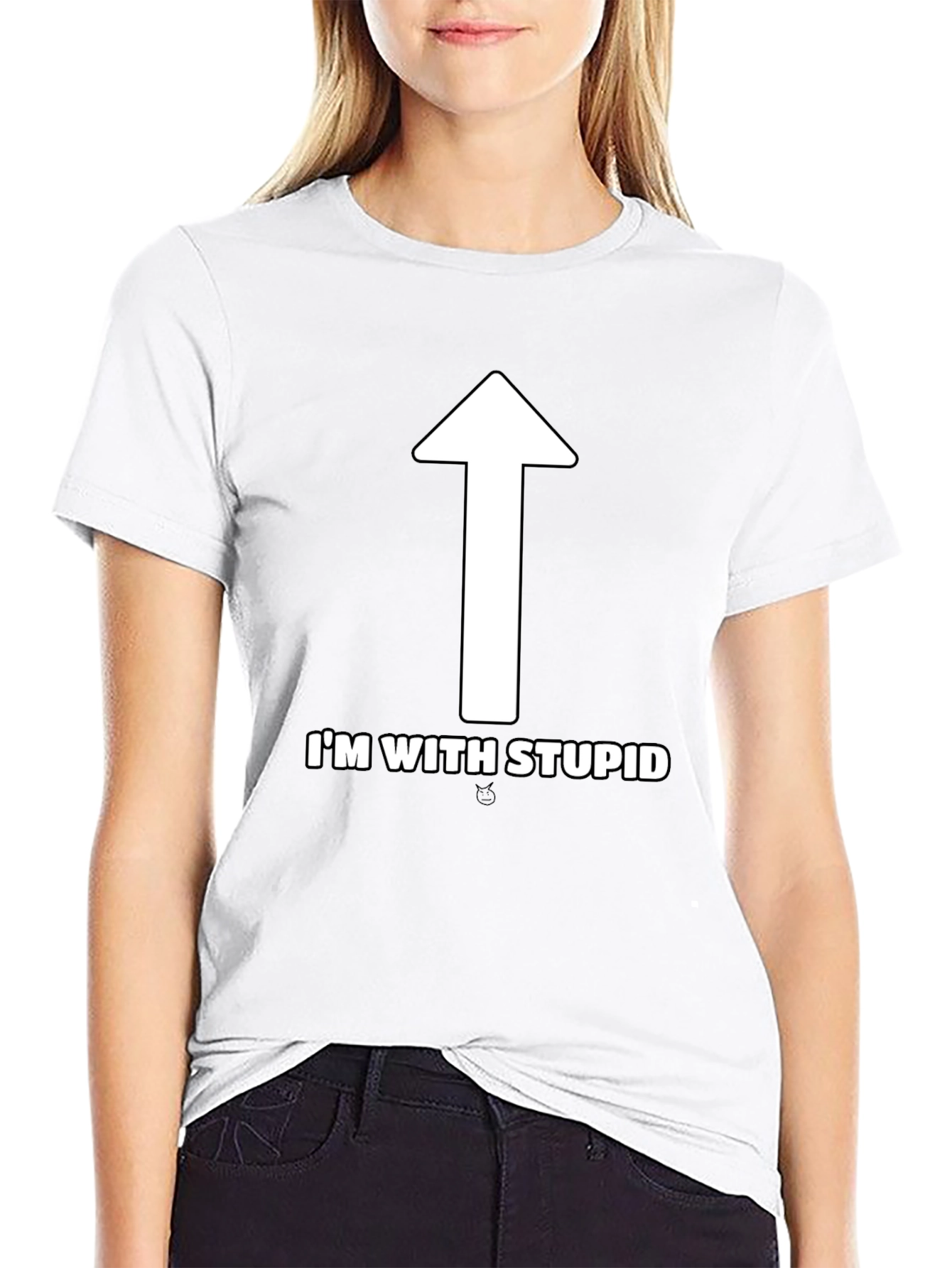 Im With Stupid T-Shirt - Funny Novelty Tee