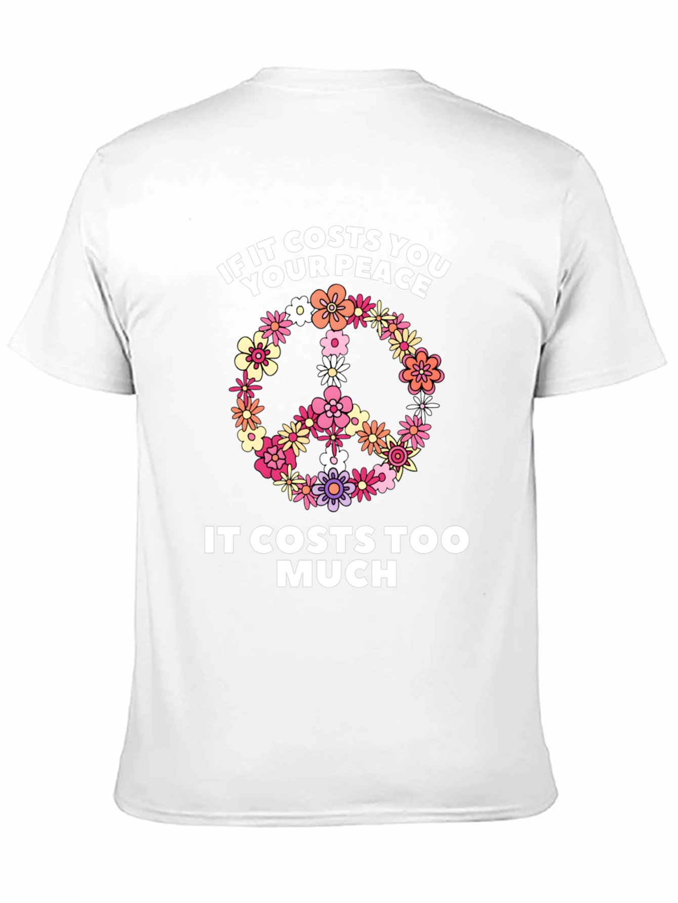 Peace Sign Flower Graphic T-Shirt