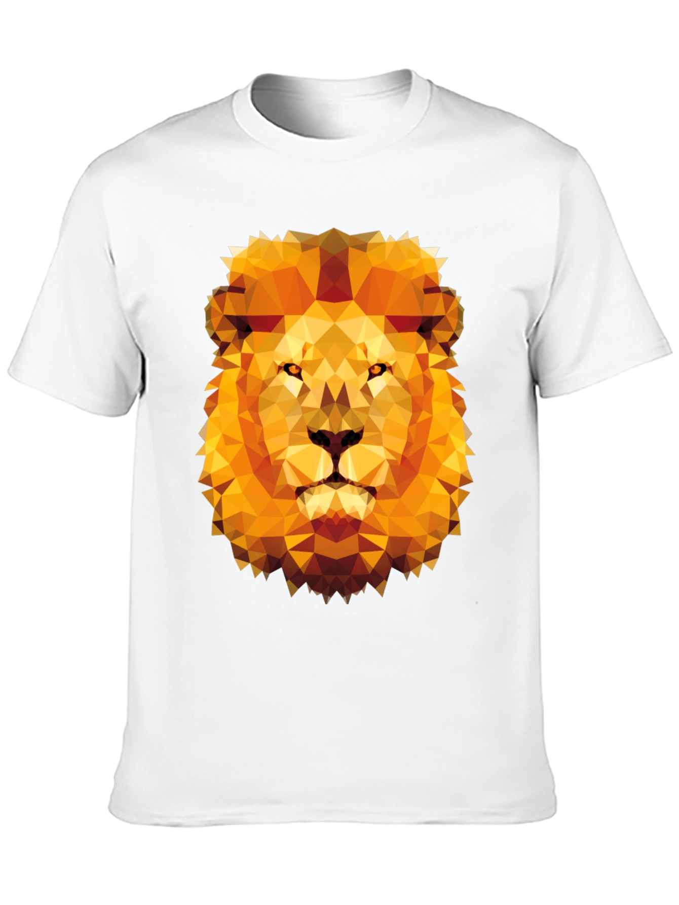Geometric Lion Graphic Tee - Modern Style