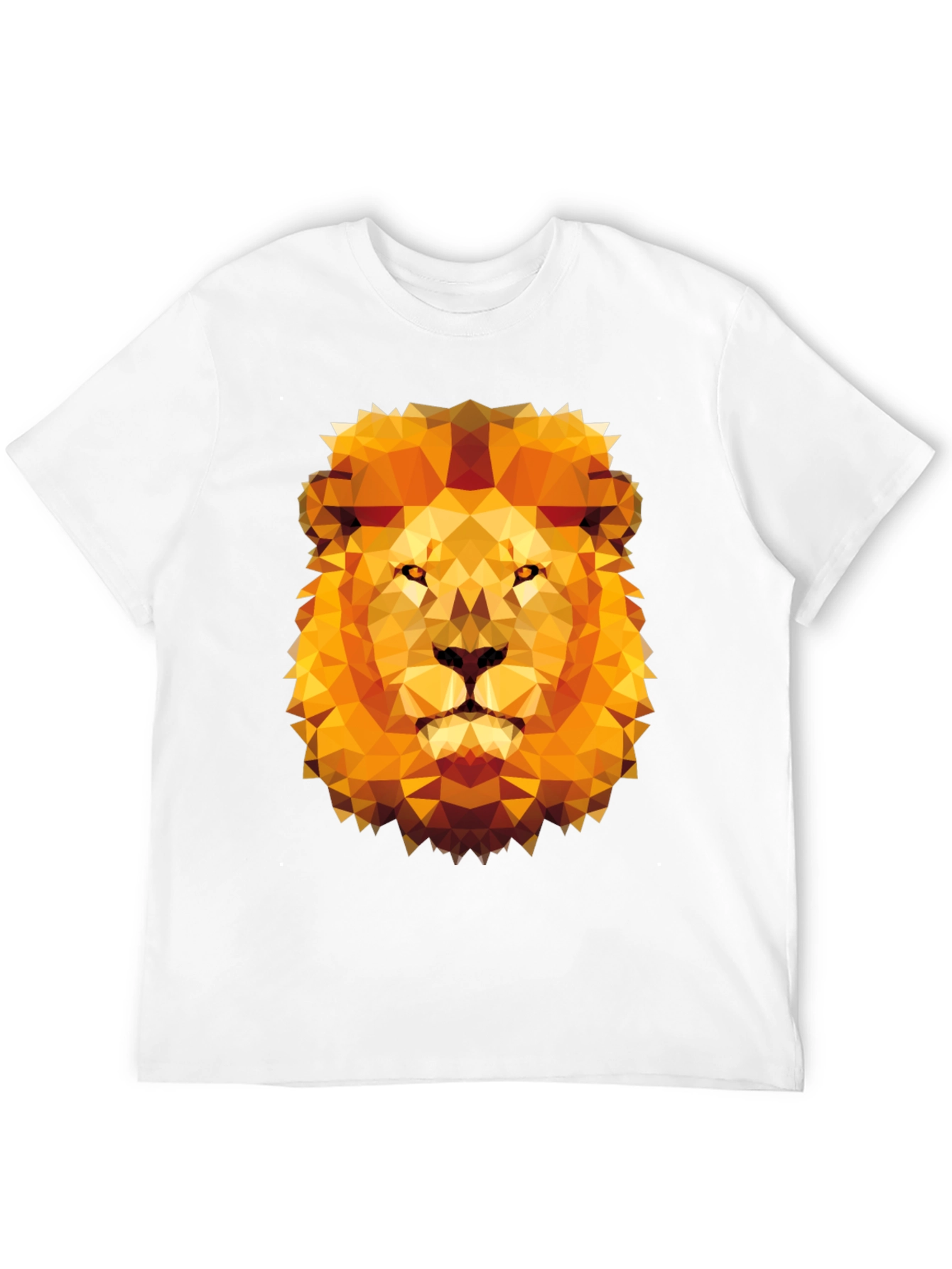 Geometric Lion Graphic Tee - Modern Style