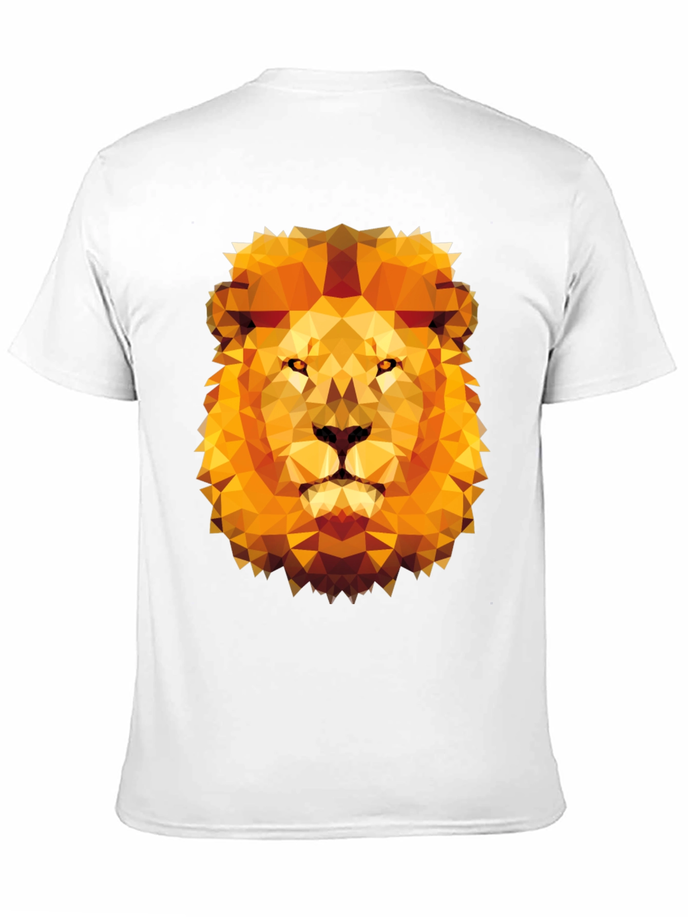 Geometric Lion Graphic Tee - Modern Style