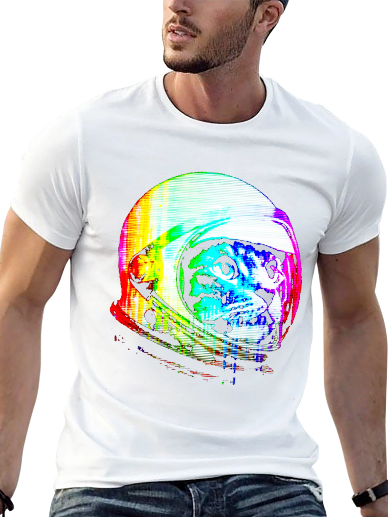 Retro Space Cat T-Shirt - Galaxy Kitten Tee