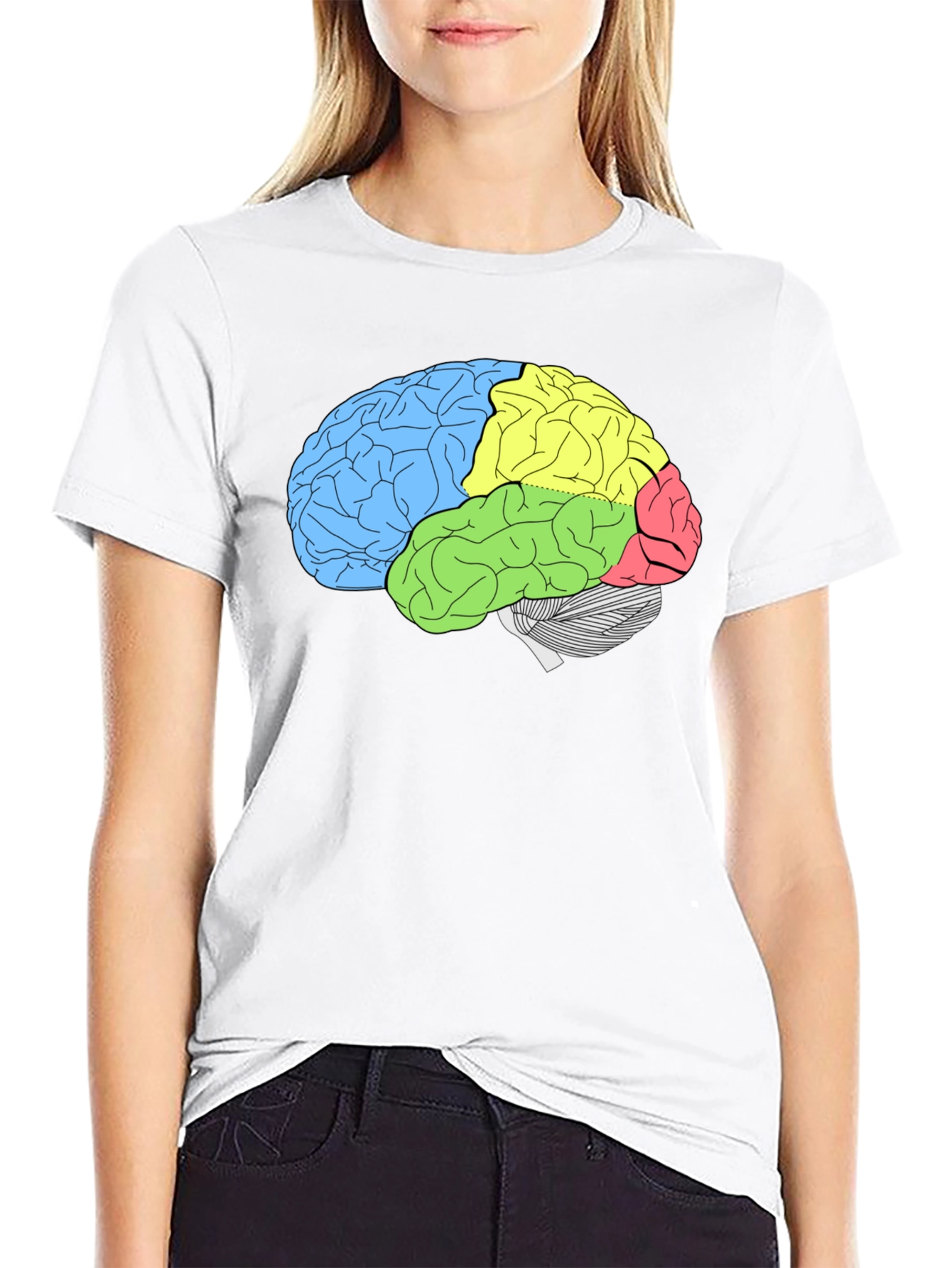 Brain Diagram T-Shirt - Smart & Stylish Anatomy Tee