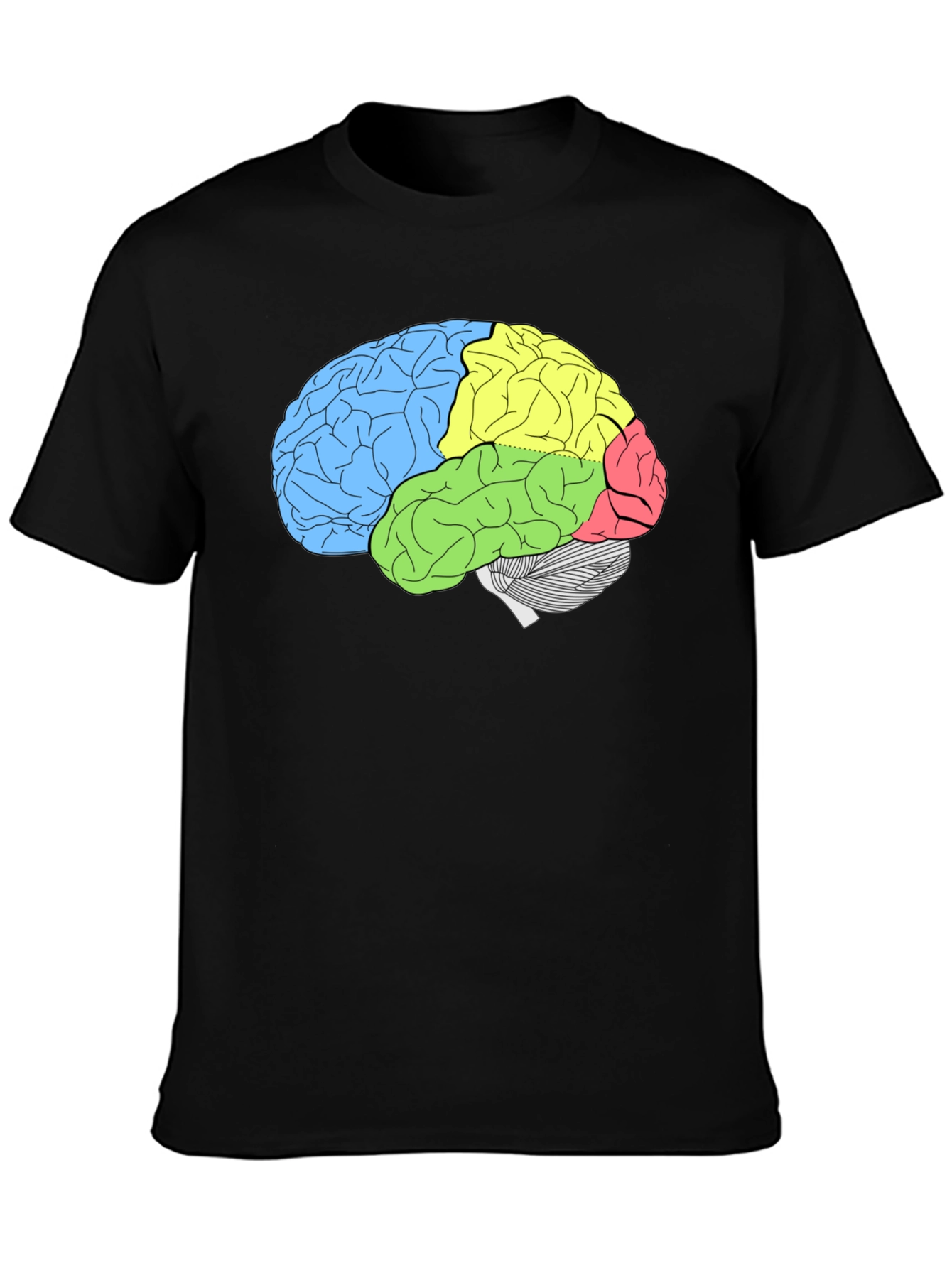 Brain Diagram T-Shirt - Smart & Stylish Anatomy Tee