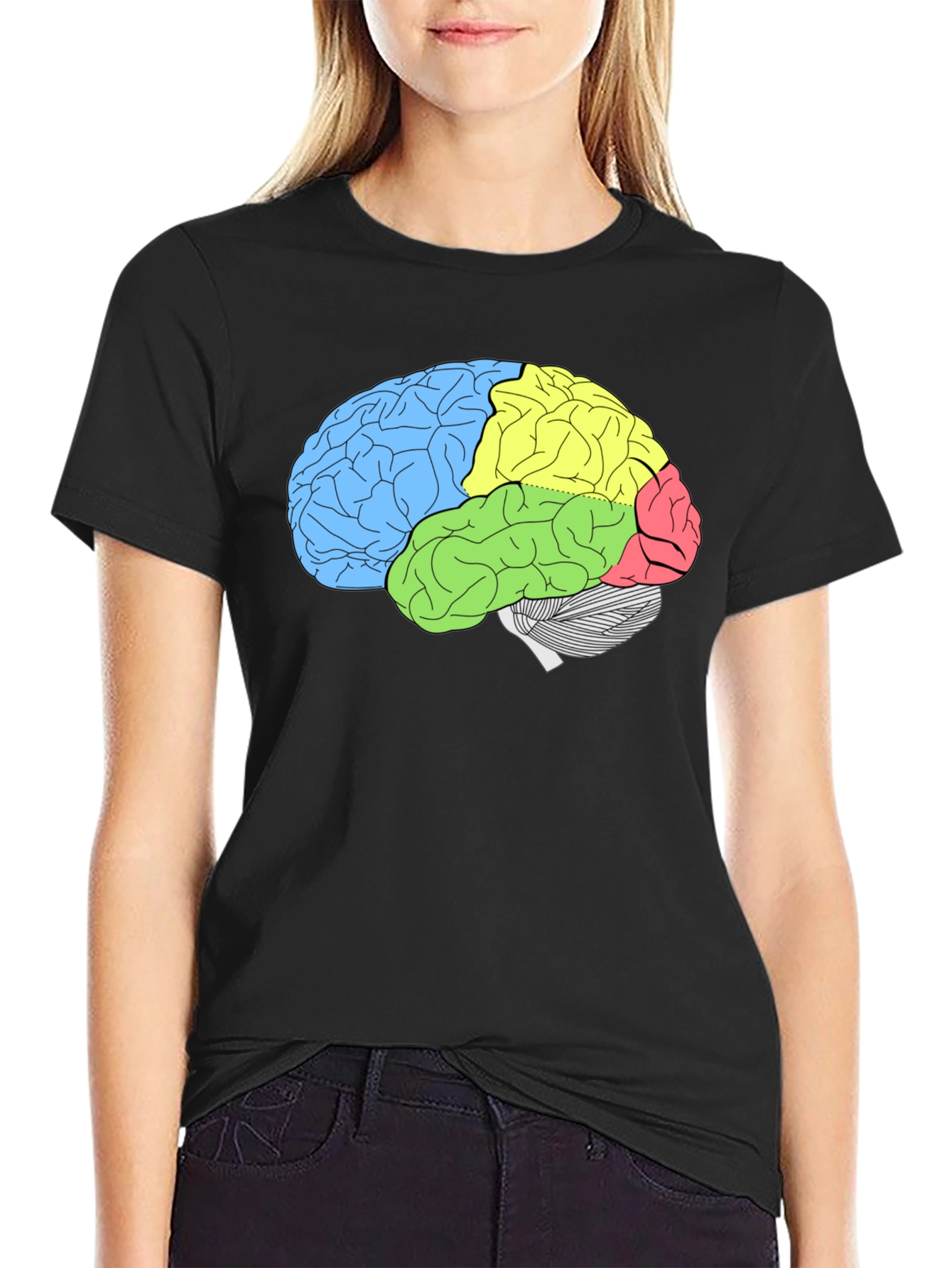 Brain Diagram T-Shirt - Smart & Stylish Anatomy Tee
