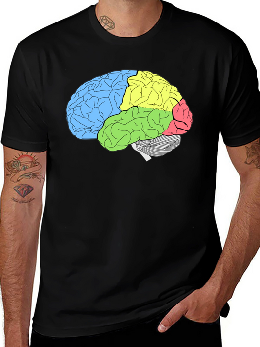 Brain Diagram T-Shirt - Smart & Stylish Anatomy Tee