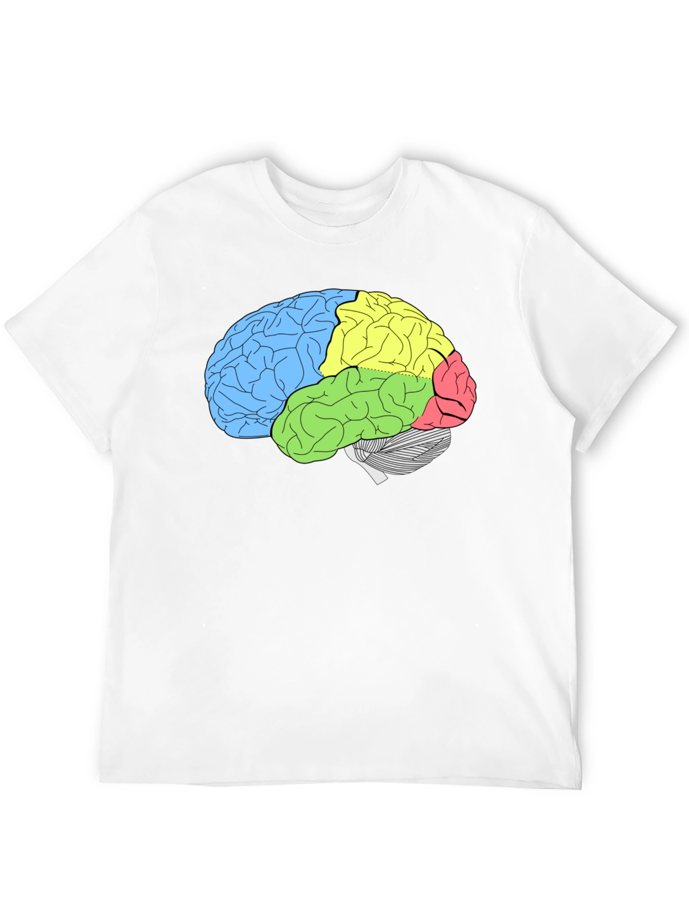 Brain Diagram T-Shirt - Smart & Stylish Anatomy Tee