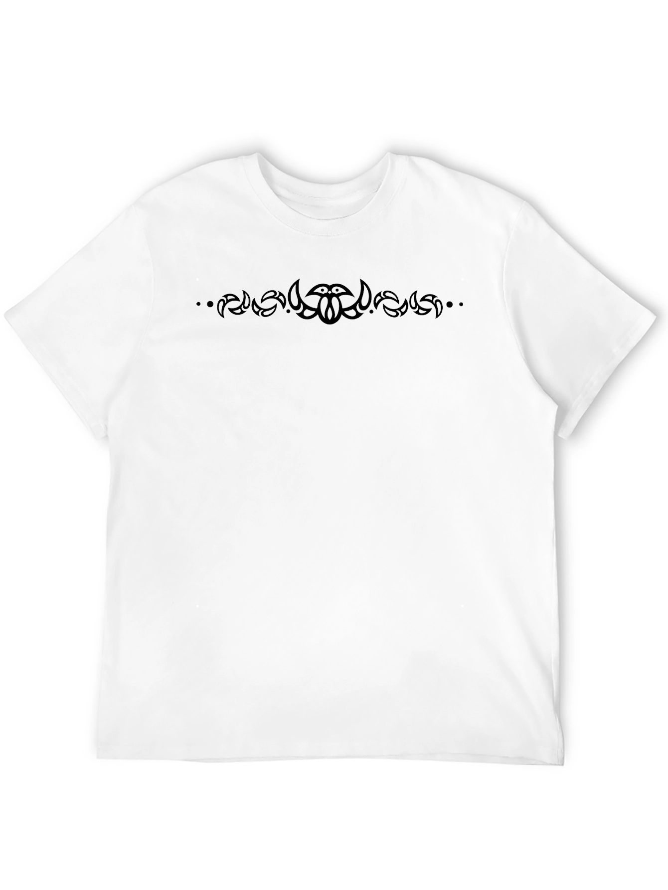 Tribal Design Black T-Shirt - Soft Cotton Blend