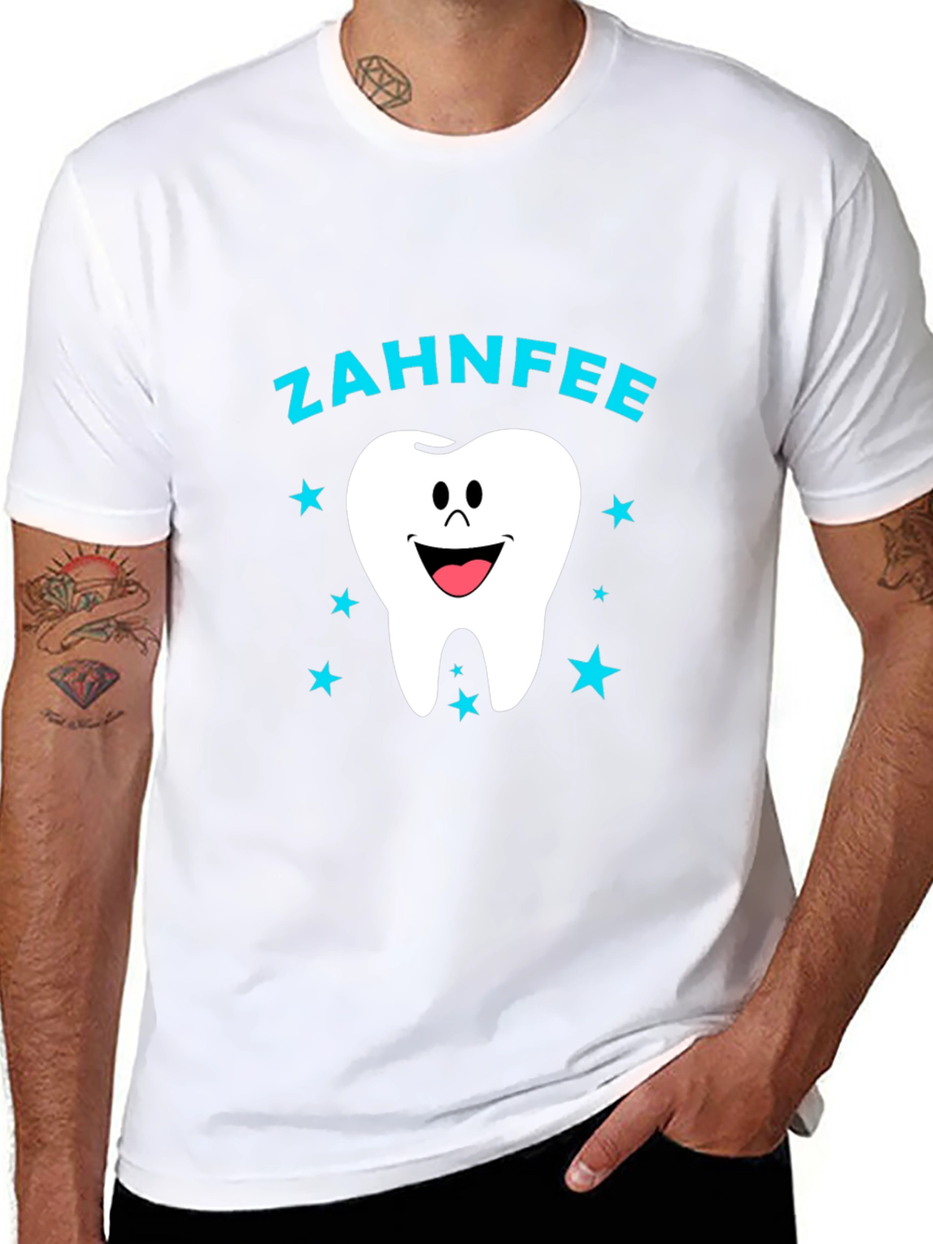 Zahnfee Tooth Fairy Black Graphic T-Shirt