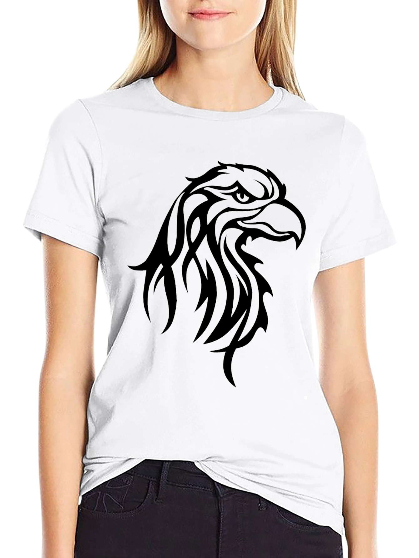 Mens Black Eagle Graphic Tee - Bold Style