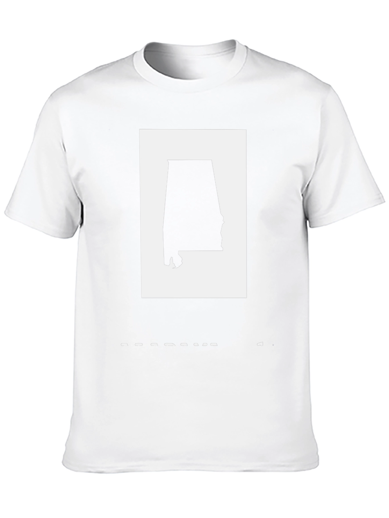 Alabama State Outline Tee - Black Graphic T-Shirt