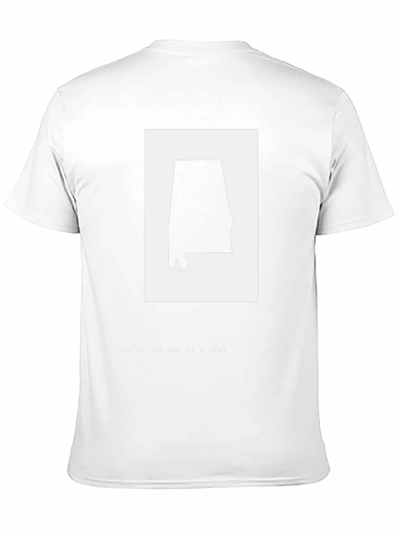Alabama State Outline Tee - Black Graphic T-Shirt