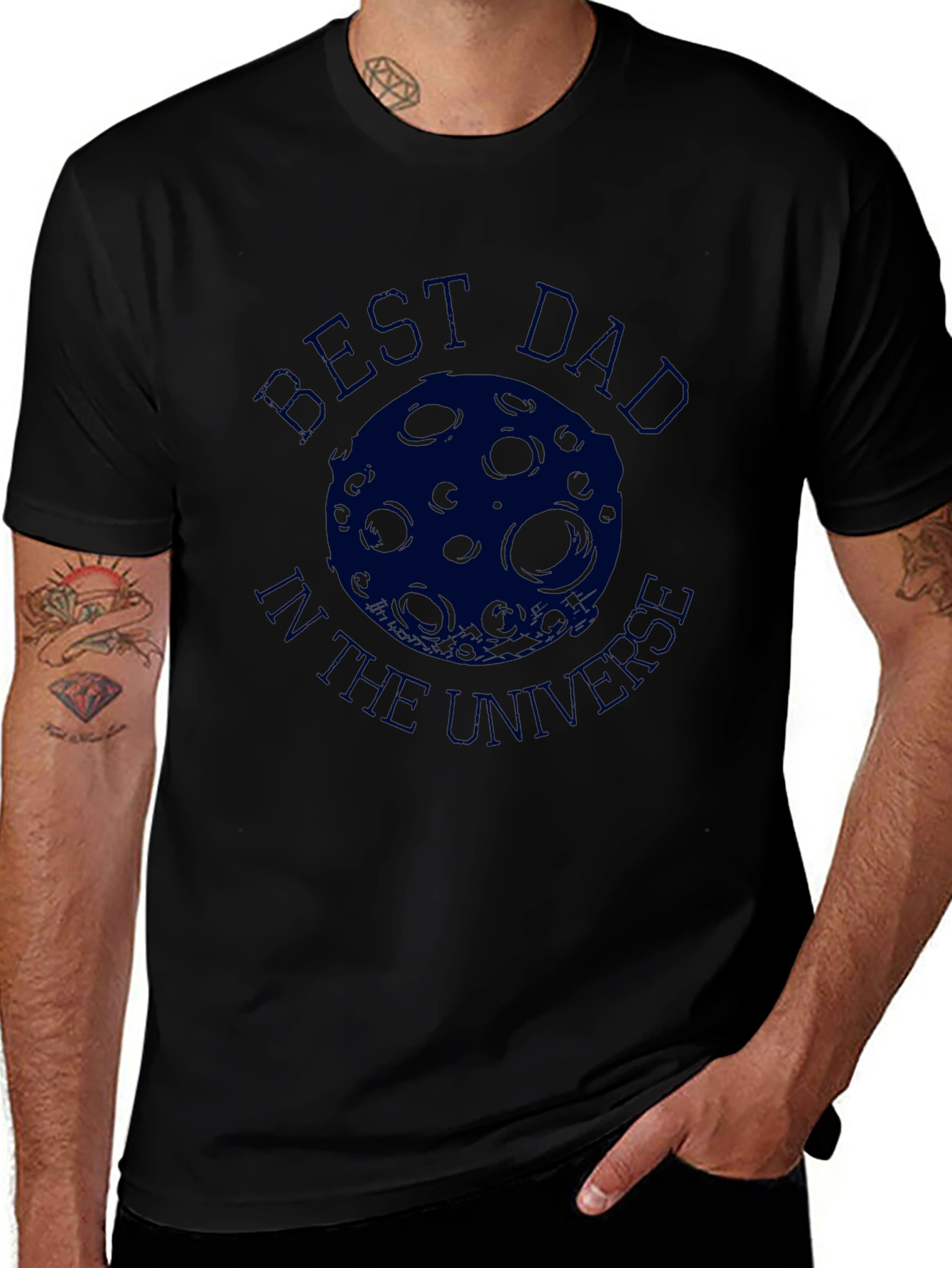 Best Dad in the Universe T-Shirt - Black