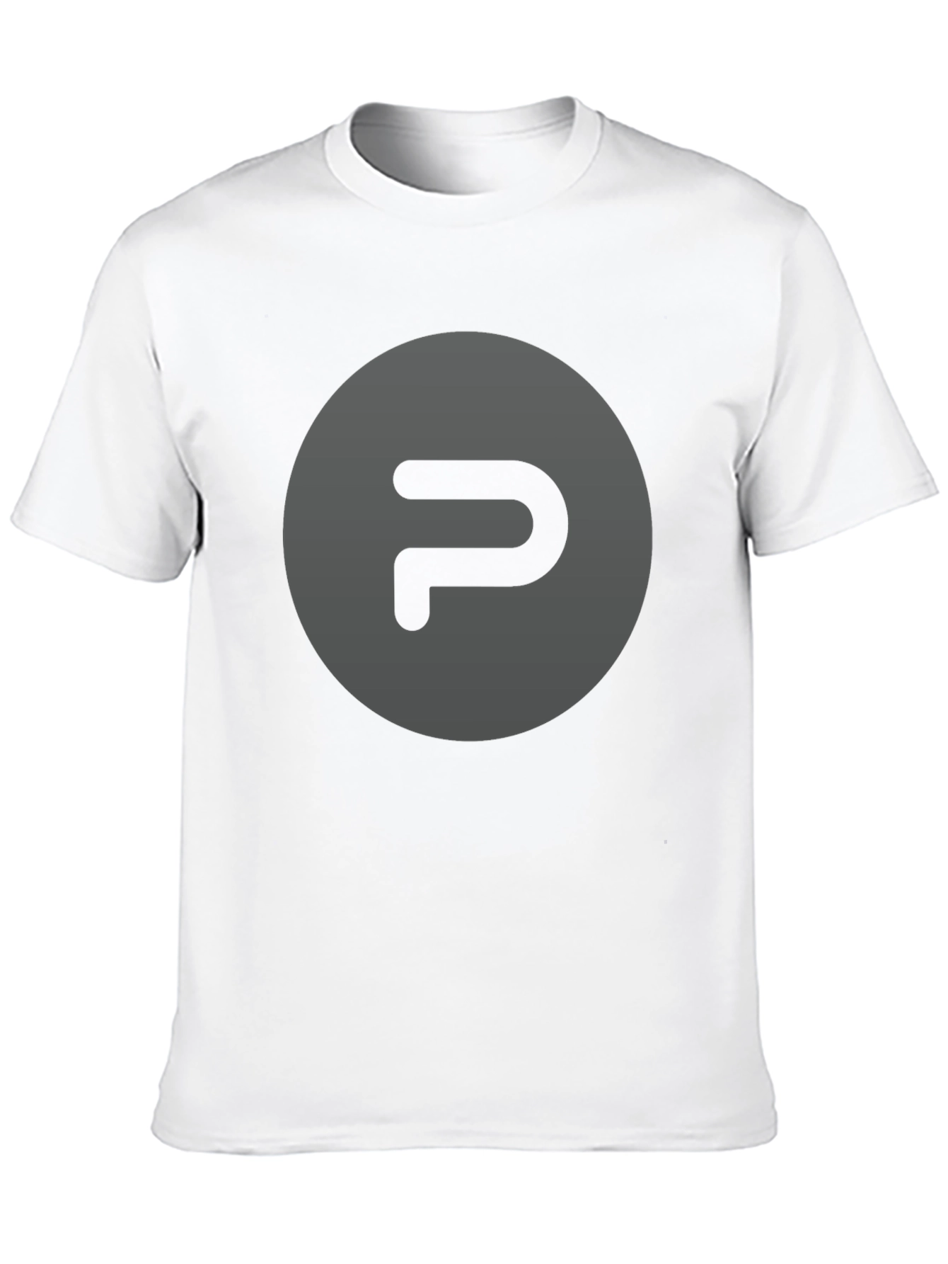Mens Black T-Shirt with Gray Logo Graphic
