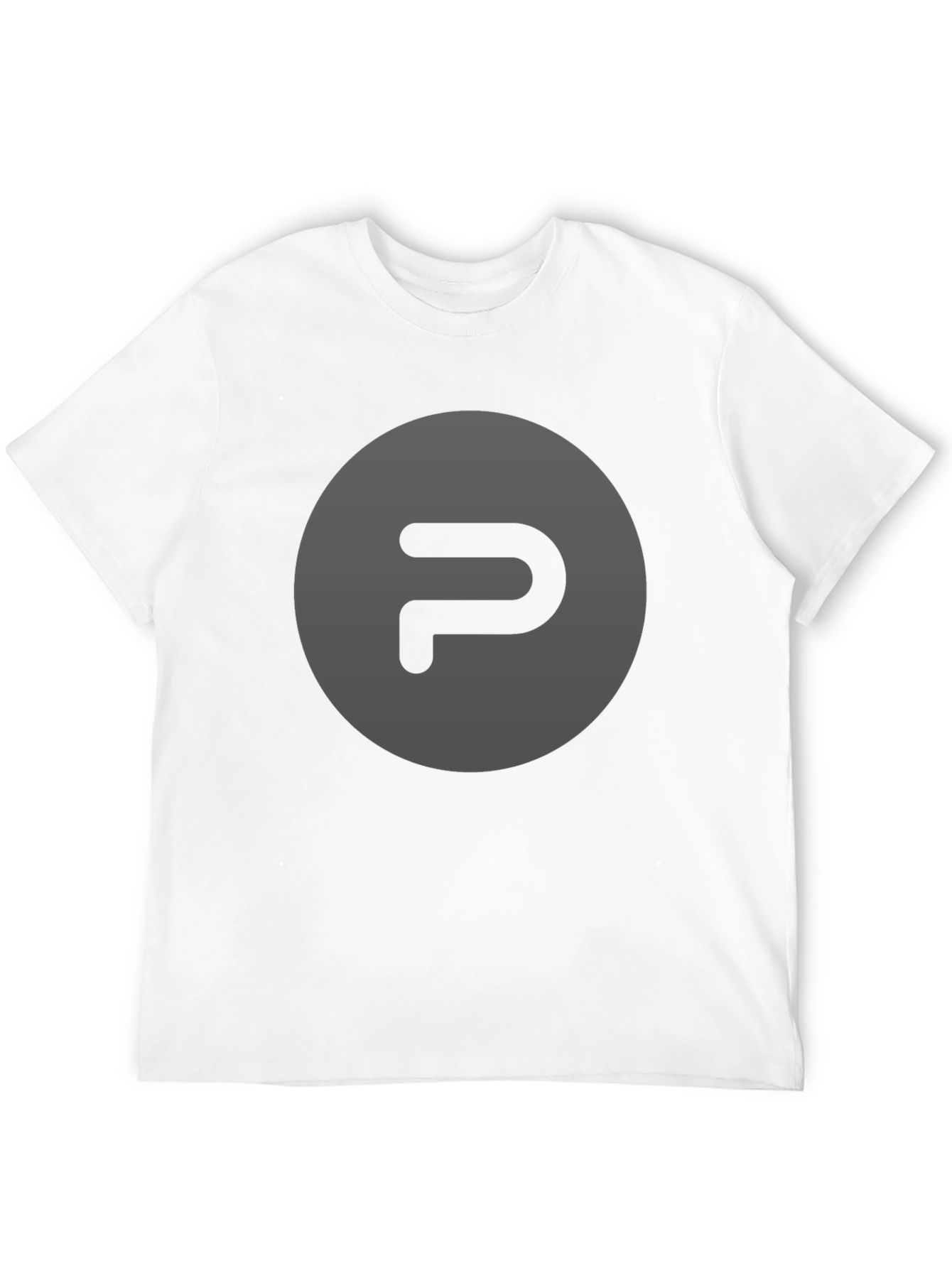 Mens Black T-Shirt with Gray Logo Graphic