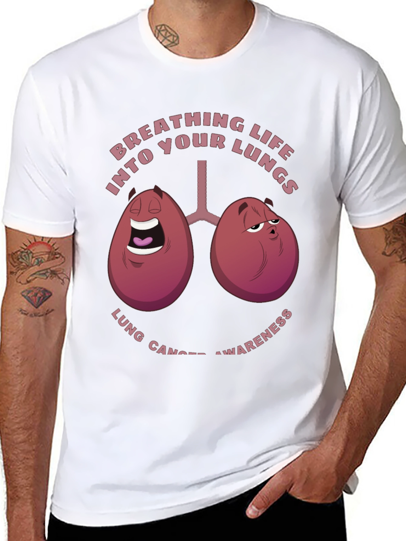 Breathing Life T-Shirt Lung Cancer Awareness Tee