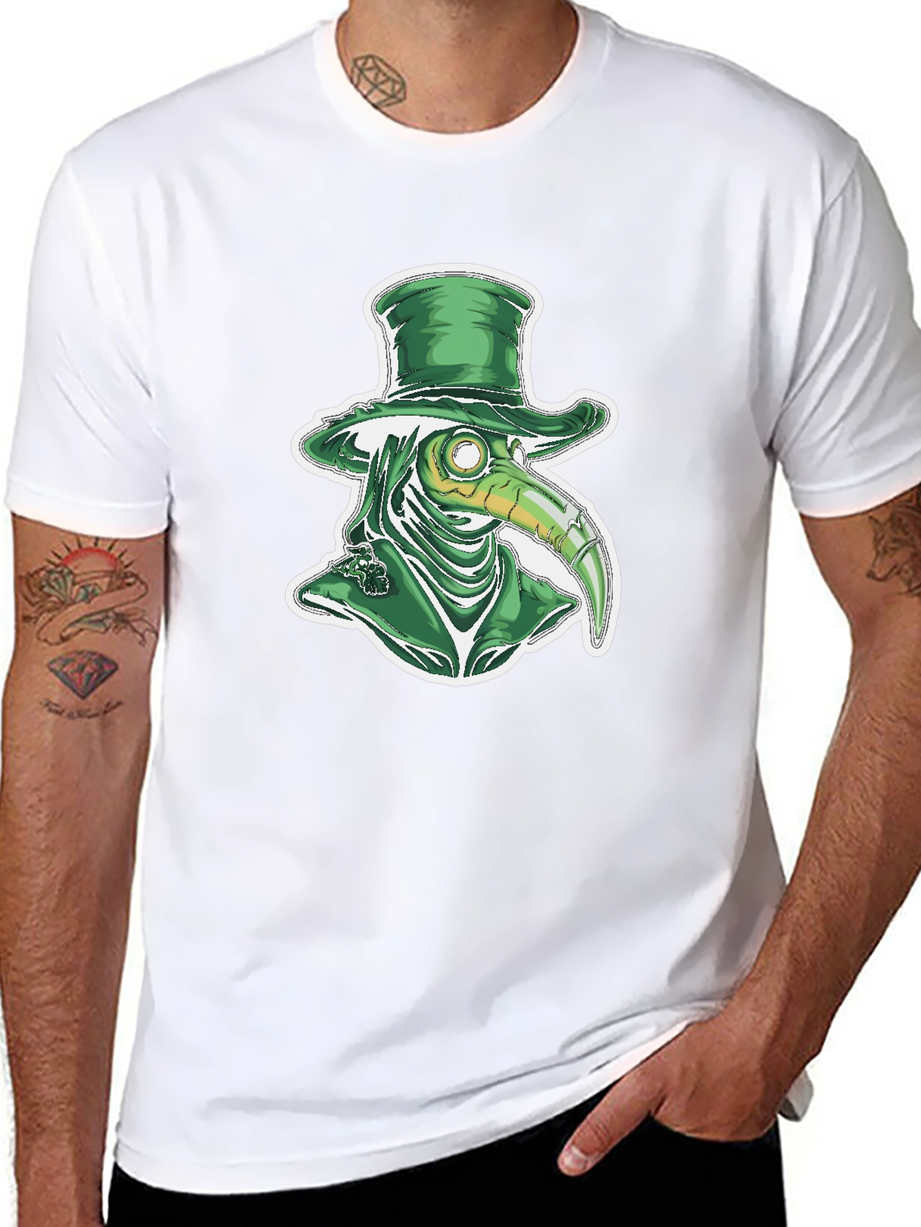 Plague Doctor Leprechaun St Patricks Day T-Shirt