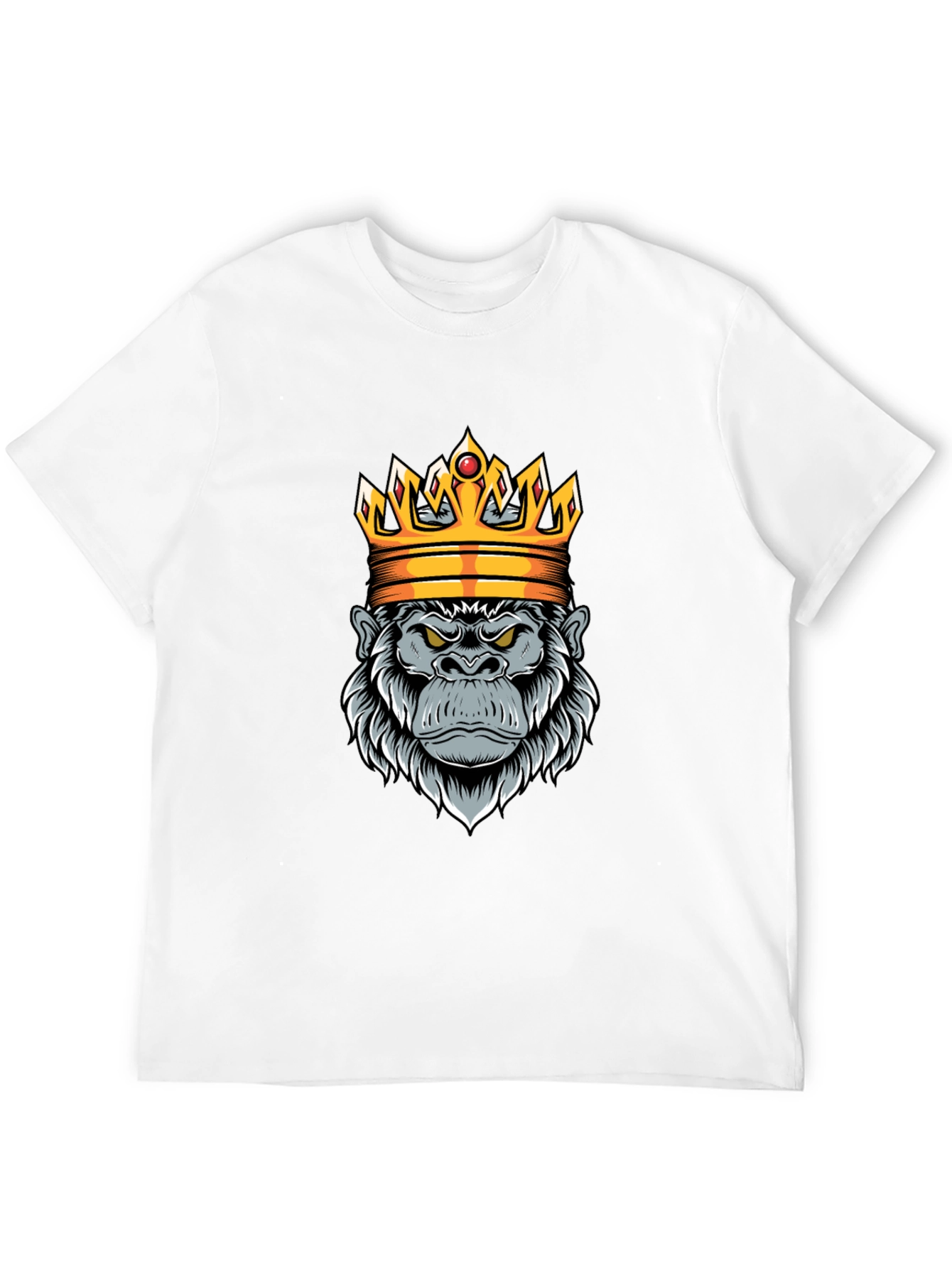 King Gorilla Graphic Tee - Black Cotton