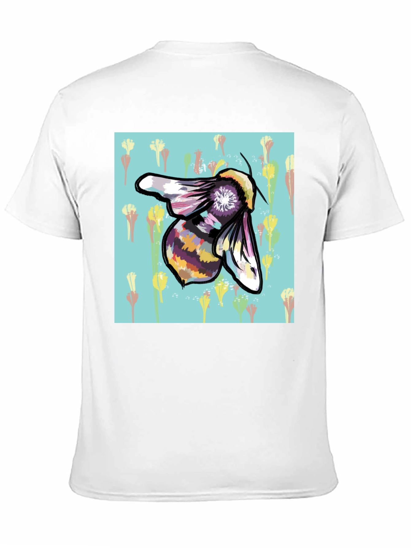 Bee Graphic Print Black T-Shirt