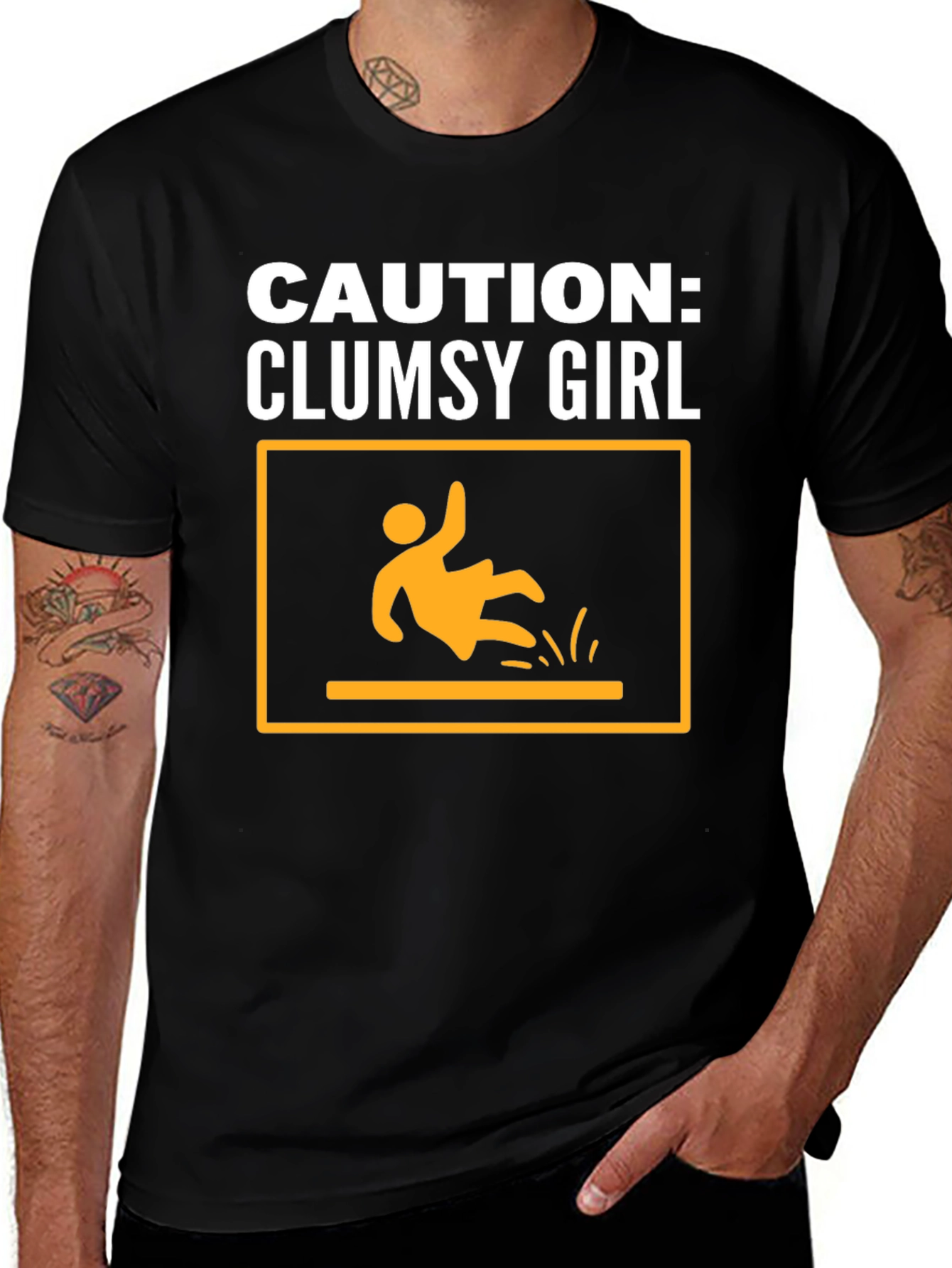 Caution: Clumsy Girl Graphic Tee - Unisex