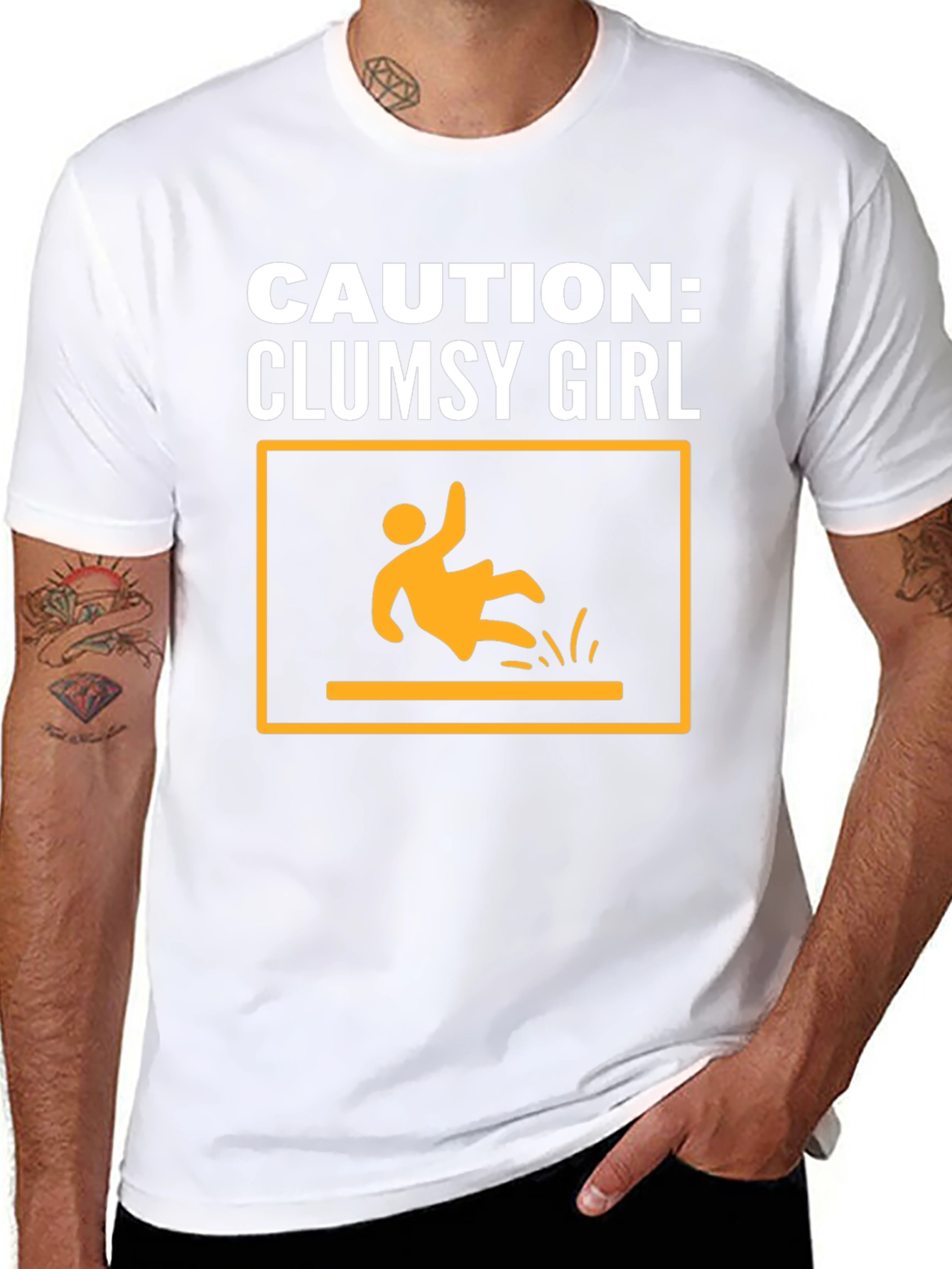 Caution: Clumsy Girl Graphic Tee - Unisex