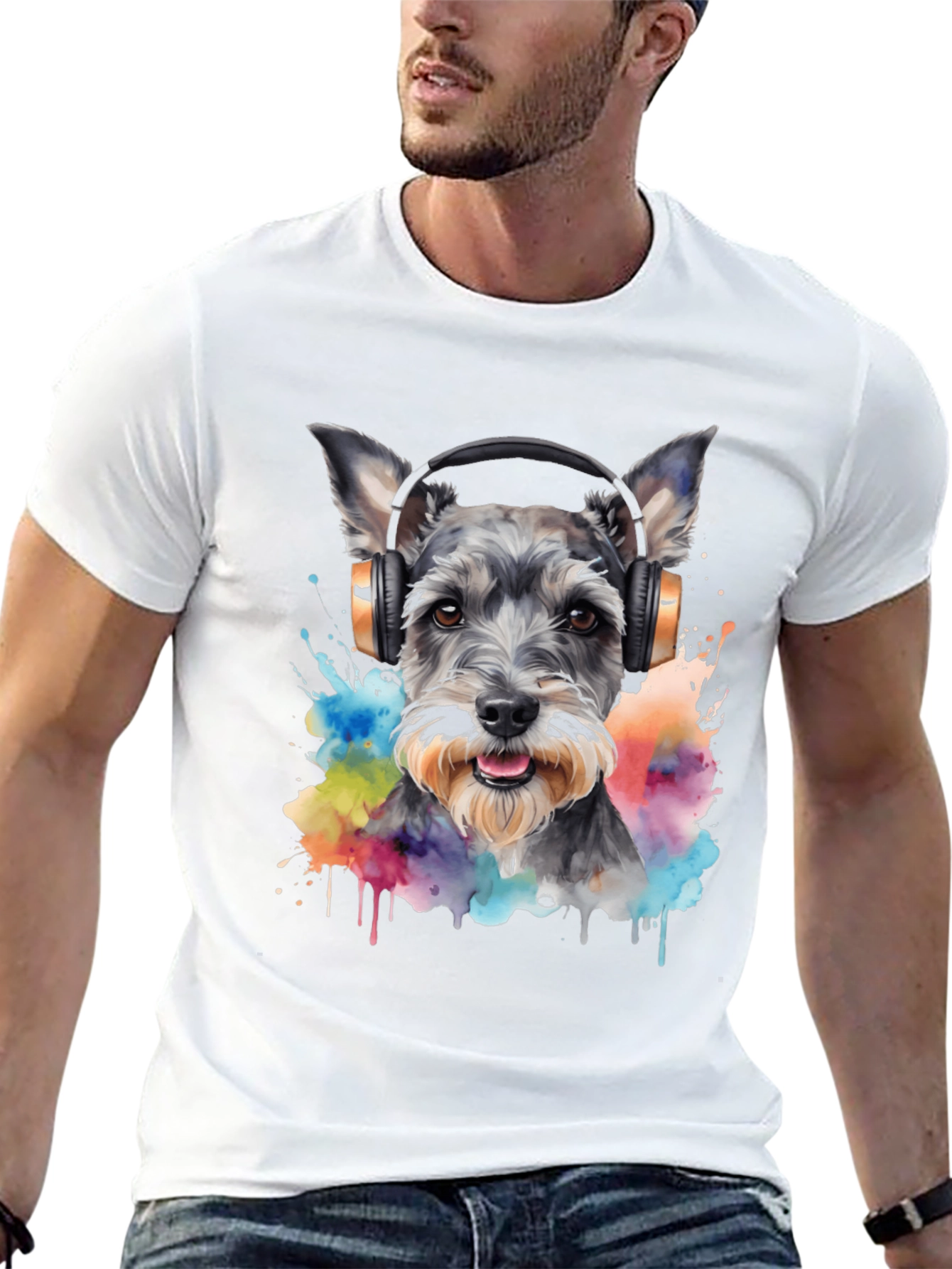 Cool Dog Graphic Tee - DJ Schnauzer