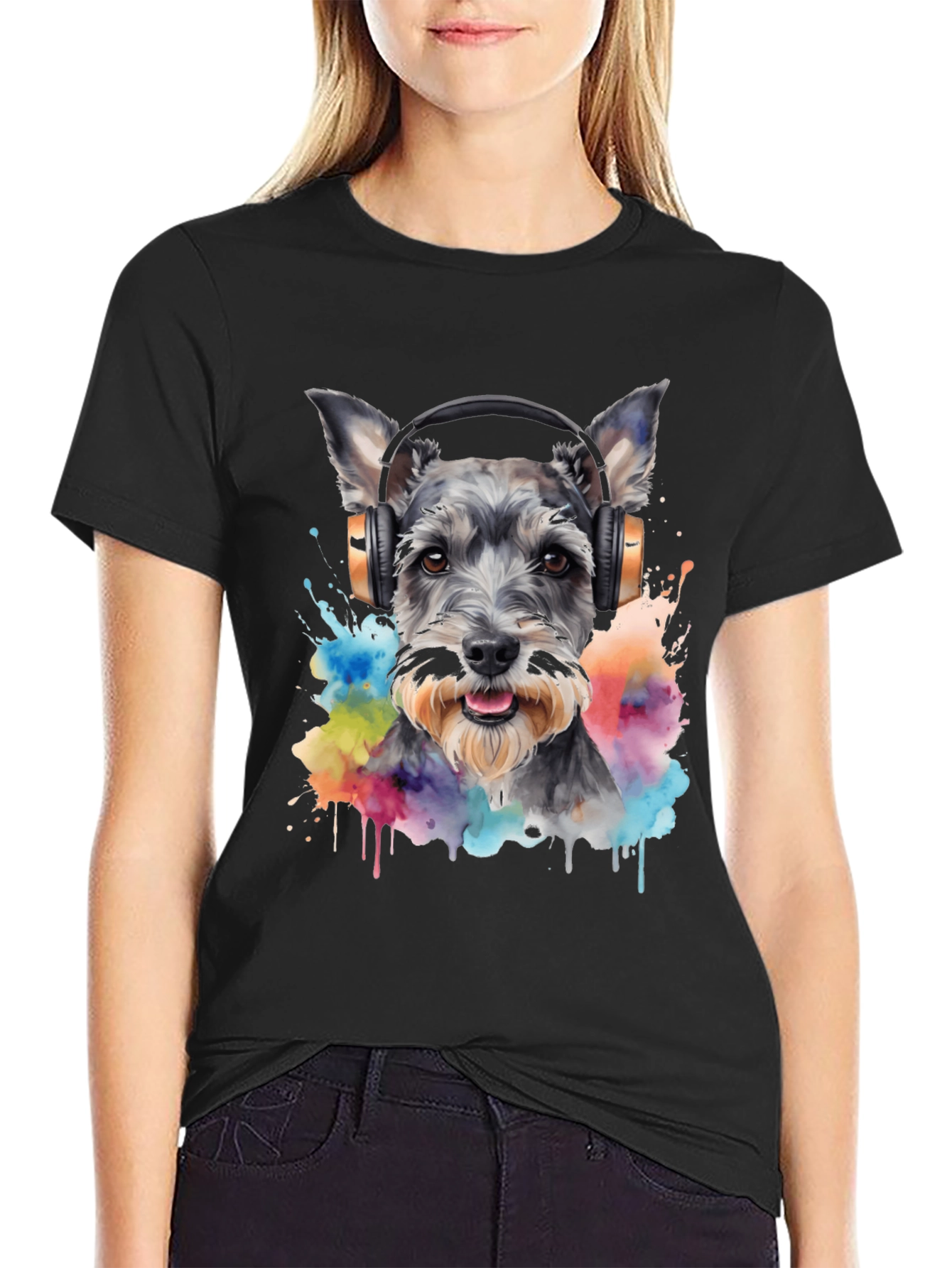 Cool Dog Graphic Tee - DJ Schnauzer