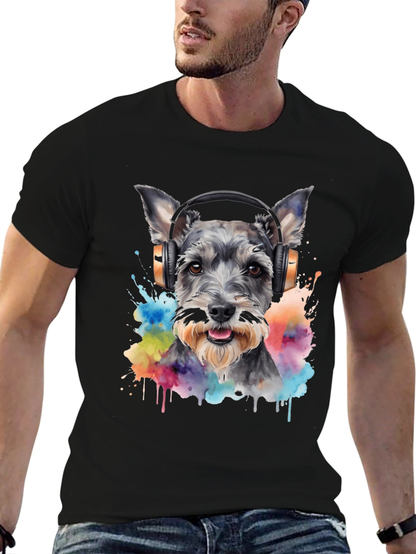 Cool Dog Graphic Tee - DJ Schnauzer