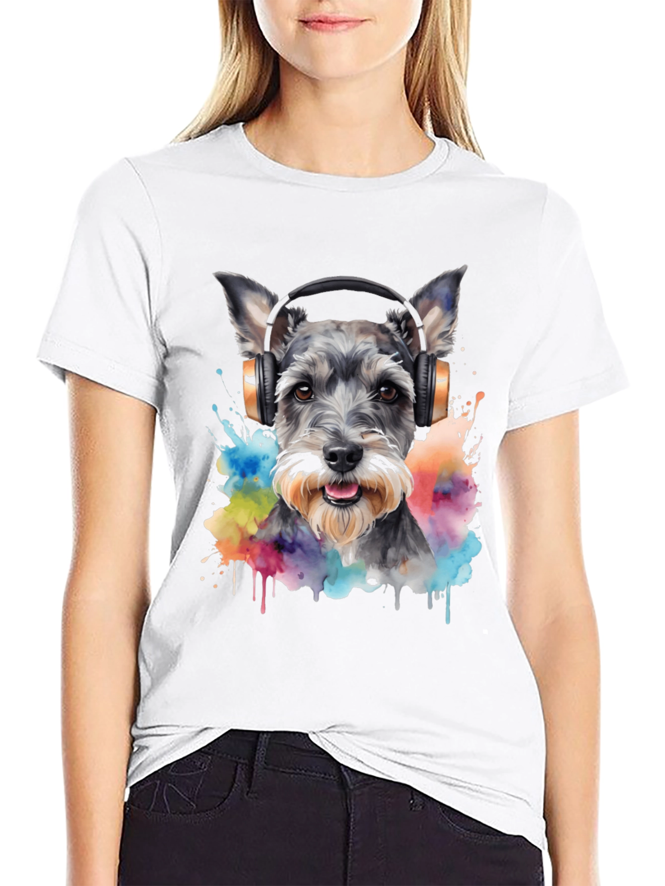 Cool Dog Graphic Tee - DJ Schnauzer